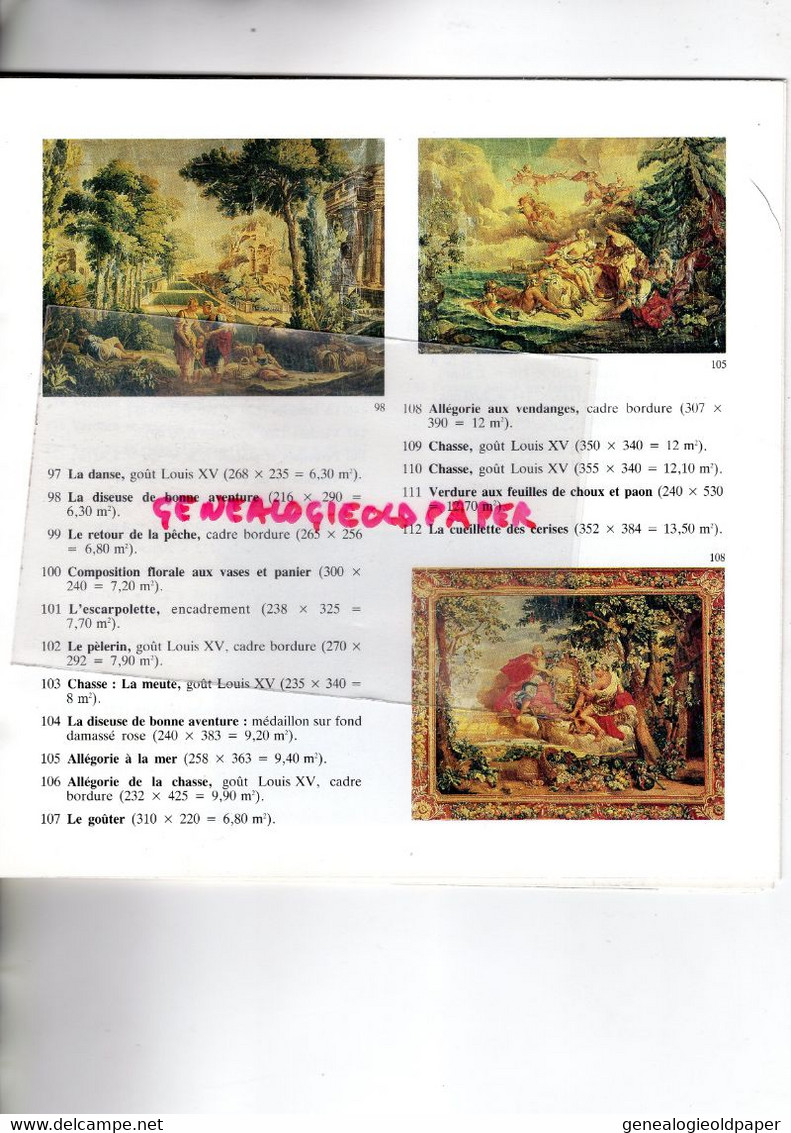 23- AUBUSSON- RARE CATALOGUE CARTONS TAPISSERIES PANNEAUX DECORATIFS HECQUET-1991-ALAIN TURPIN-ROLAND LOMBARD-LIMOGES