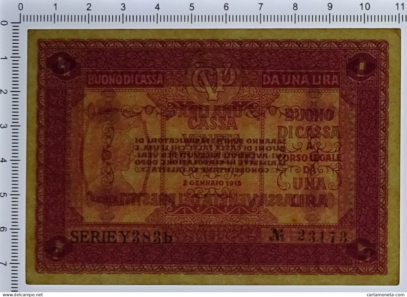 1 LIRA CASSA VENETA DEI PRESTITI OCCUPAZIONE AUSTRIACA 02/01/1918 SUP - Ocupación Austriaca De Venecia