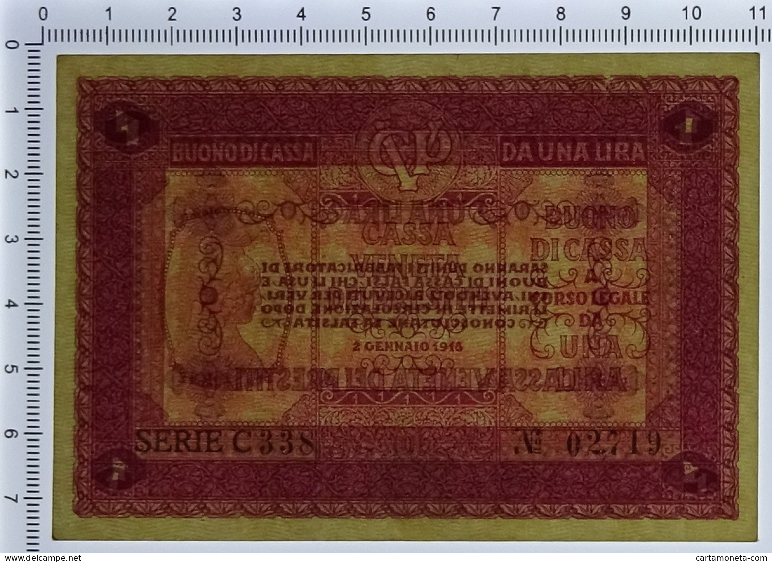 1 LIRA CASSA VENETA DEI PRESTITI OCCUPAZIONE AUSTRIACA 02/01/1918 SUP+ - Besetzung Venezia