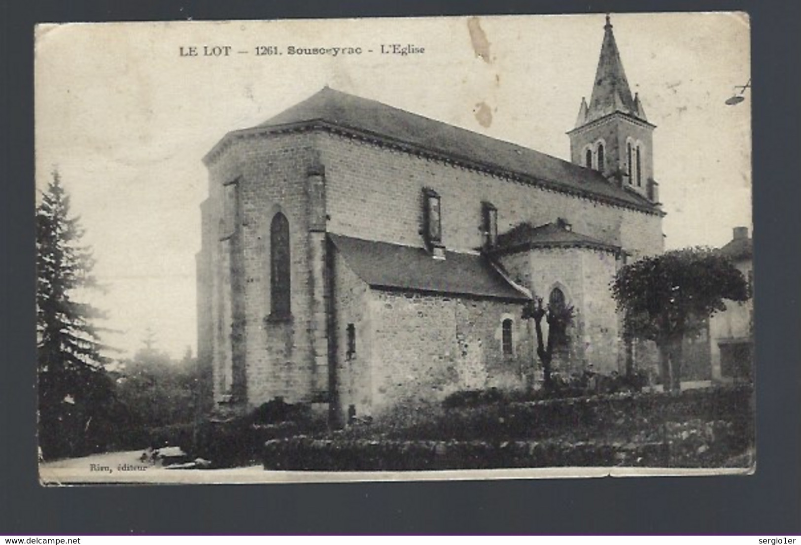 CPA   Lot 46   :  Sousceyrac  L'église - Sousceyrac