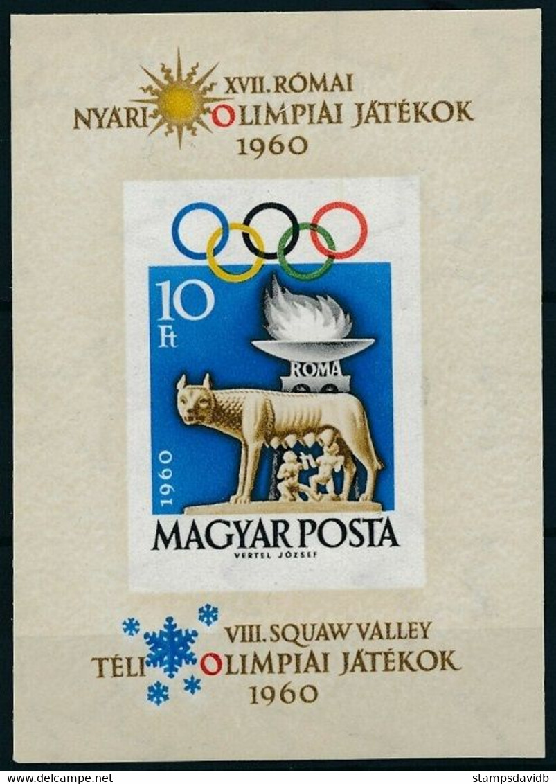 1960 Hungary 1697/B30b 1960 Olympic Games In Squaw Valley 55,00 € - Winter 1960: Squaw Valley