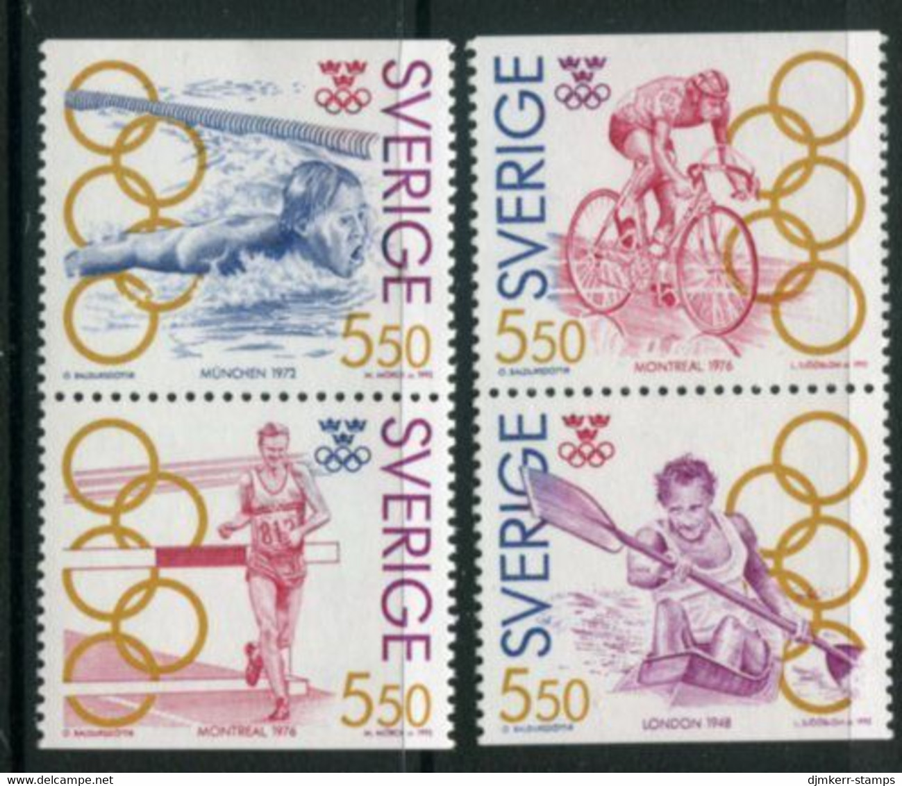 SWEDEN 1992 Olympic Medal Winners III MNH / **   Michel 1721-24 - Nuovi
