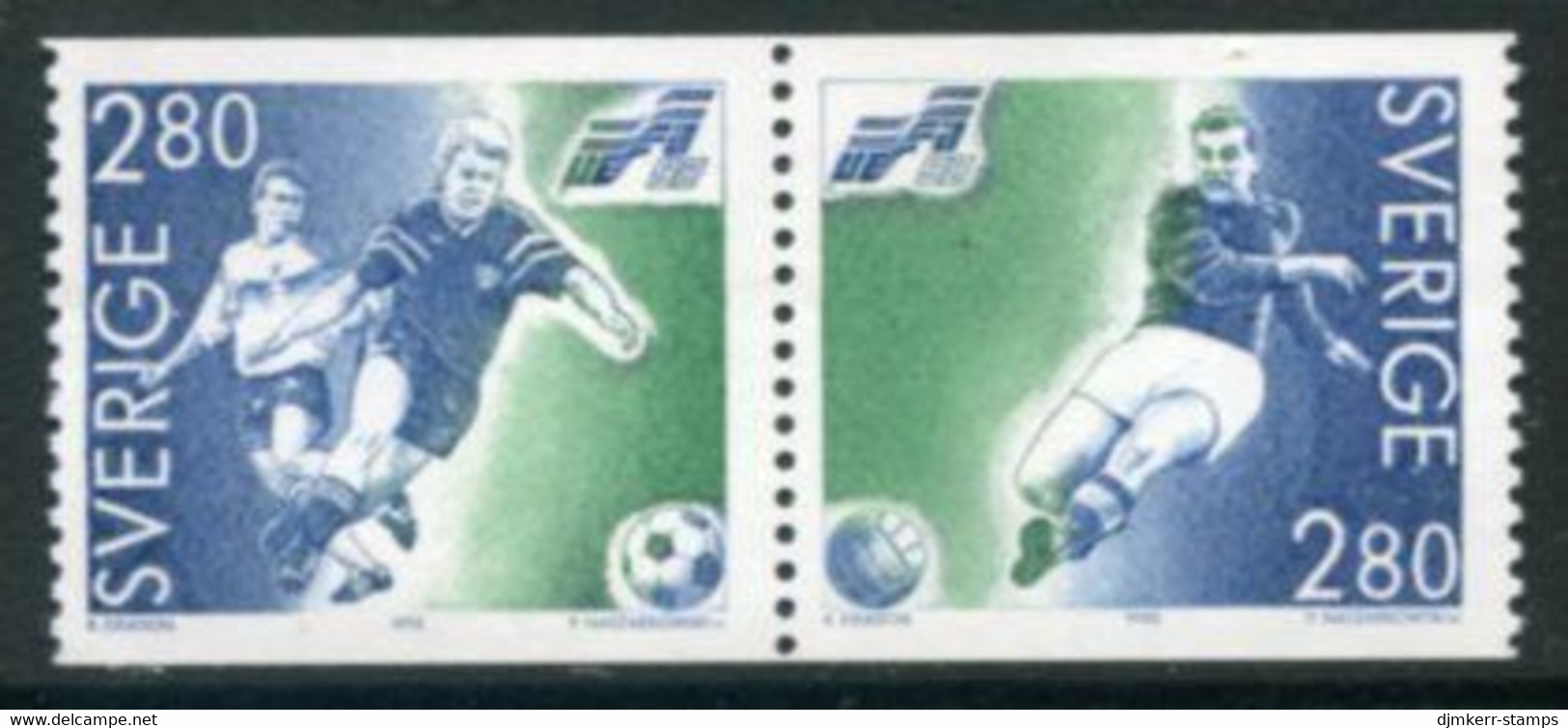 SWEDEN 1992 European Football Championship MNH / **.   Michel 1712-13 - Nuevos