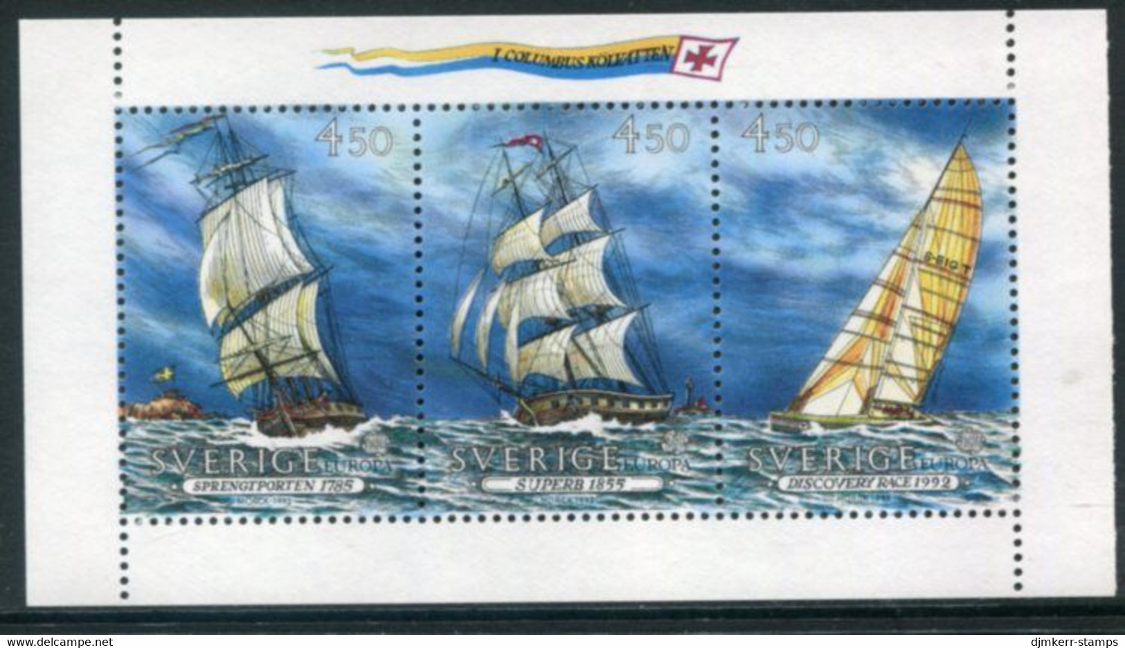 SWEDEN 1992 Europa: Discovery Of America MNH / **.   Michel 1709-11 - Nuevos
