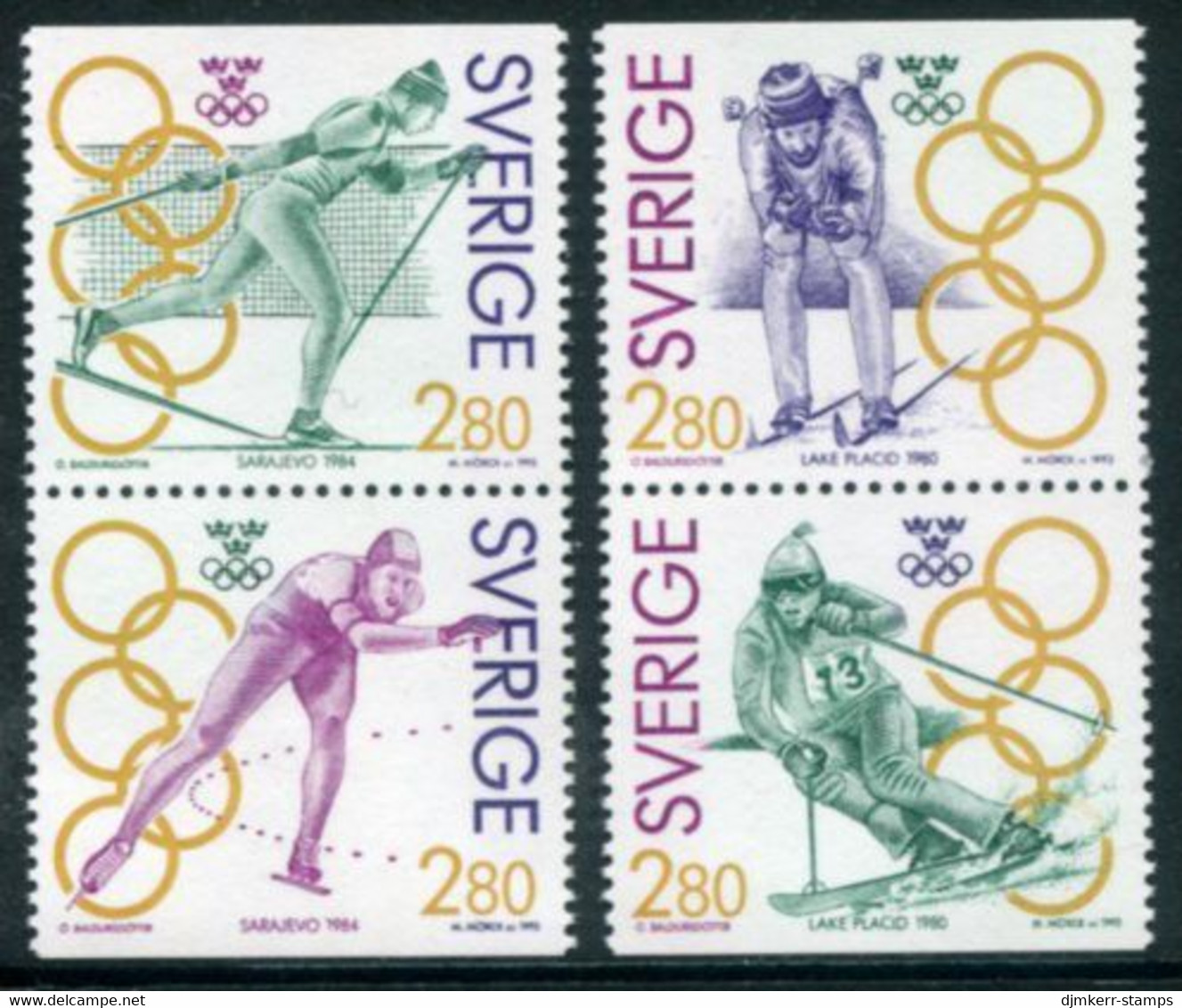 SWEDEN 1992 Olympic Medal Winners II MNH / **.   Michel 1705-08 - Unused Stamps