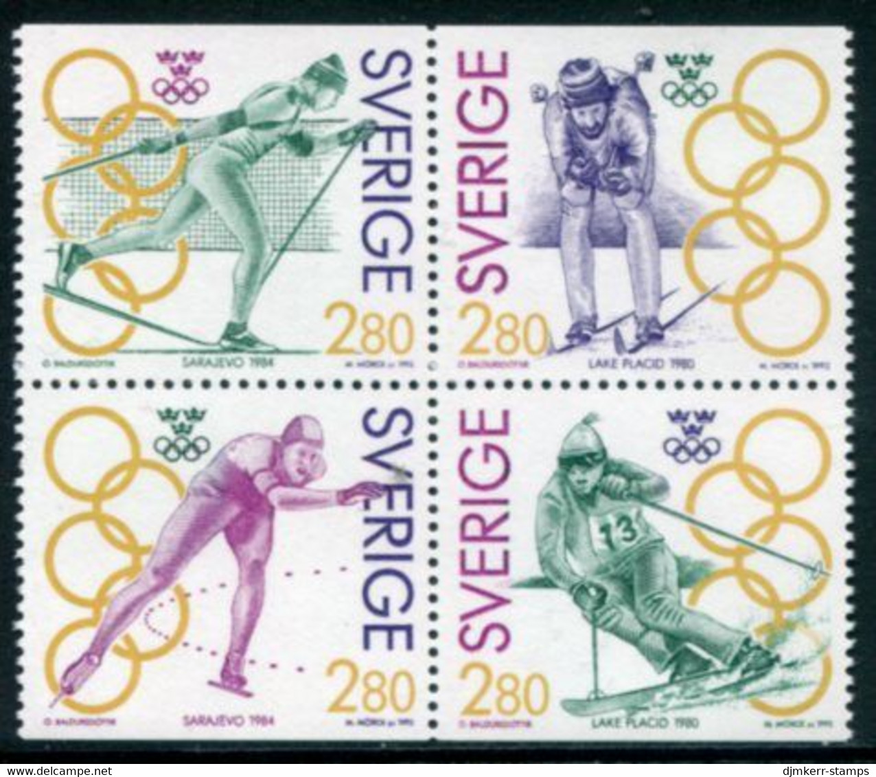 SWEDEN 1992 Olympic Medal Winners II MNH / **.   Michel 1705-08 - Unused Stamps