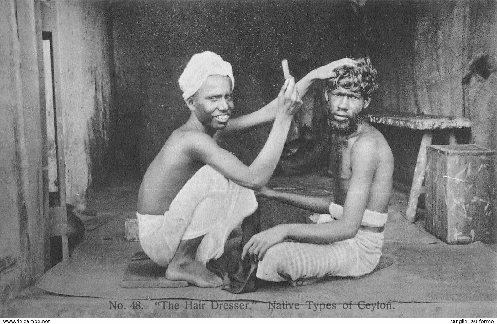 CPA ASIE CEYLON THE HAIT DRESSER NATIVE TYPES OF CEYLON - Sri Lanka (Ceylon)