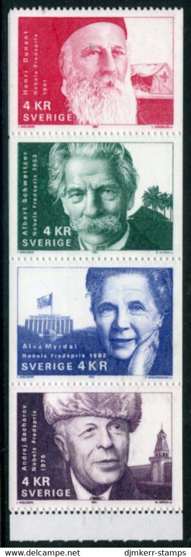 SWEDEN 1991 Nobel Peace Prize Laureates MNH / **.   Michel 1696-99 - Nuevos