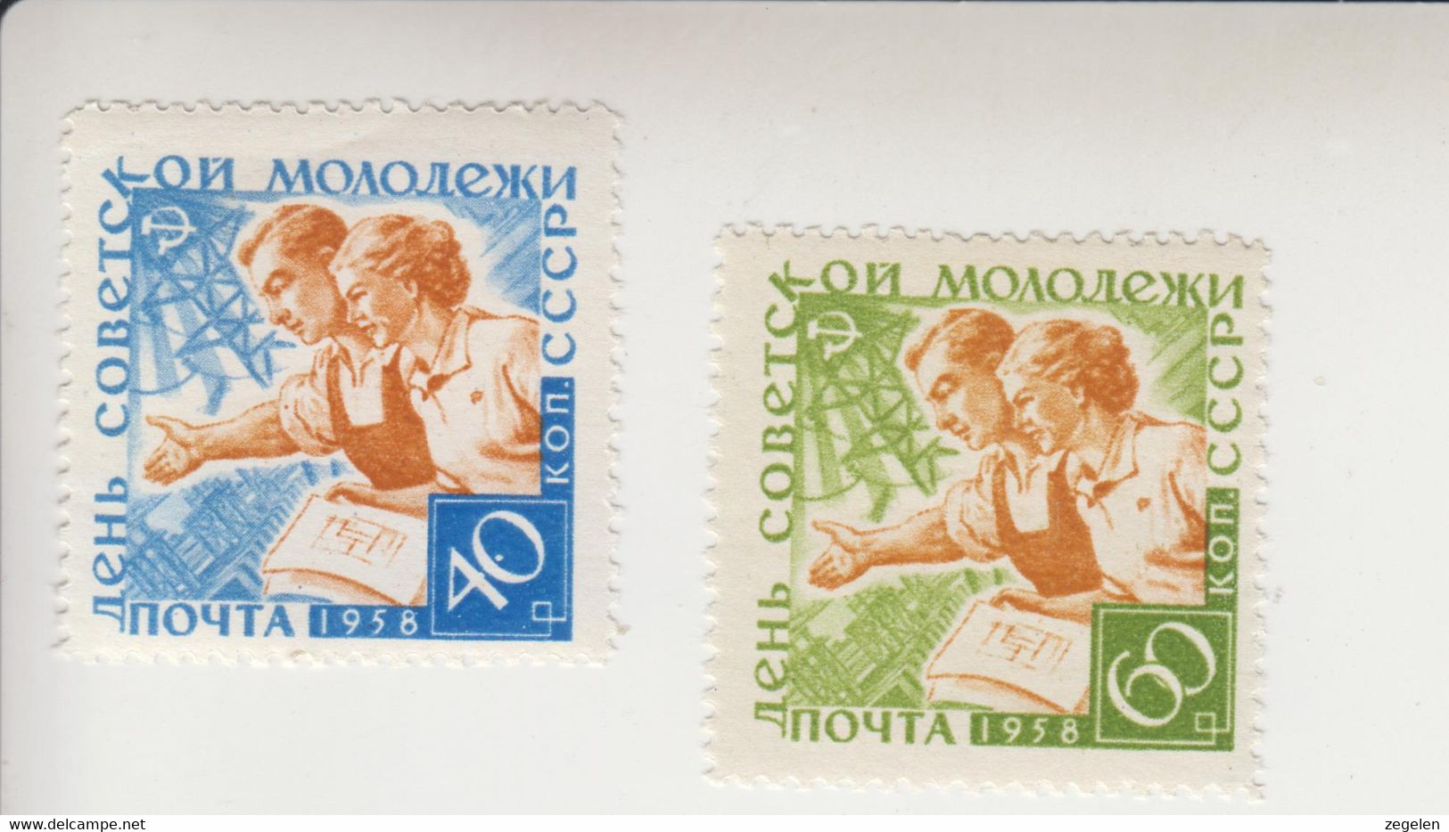 Sowjet-Unie Jaar 1958 Michel-nr. 2094/2095  ** - Altri & Non Classificati