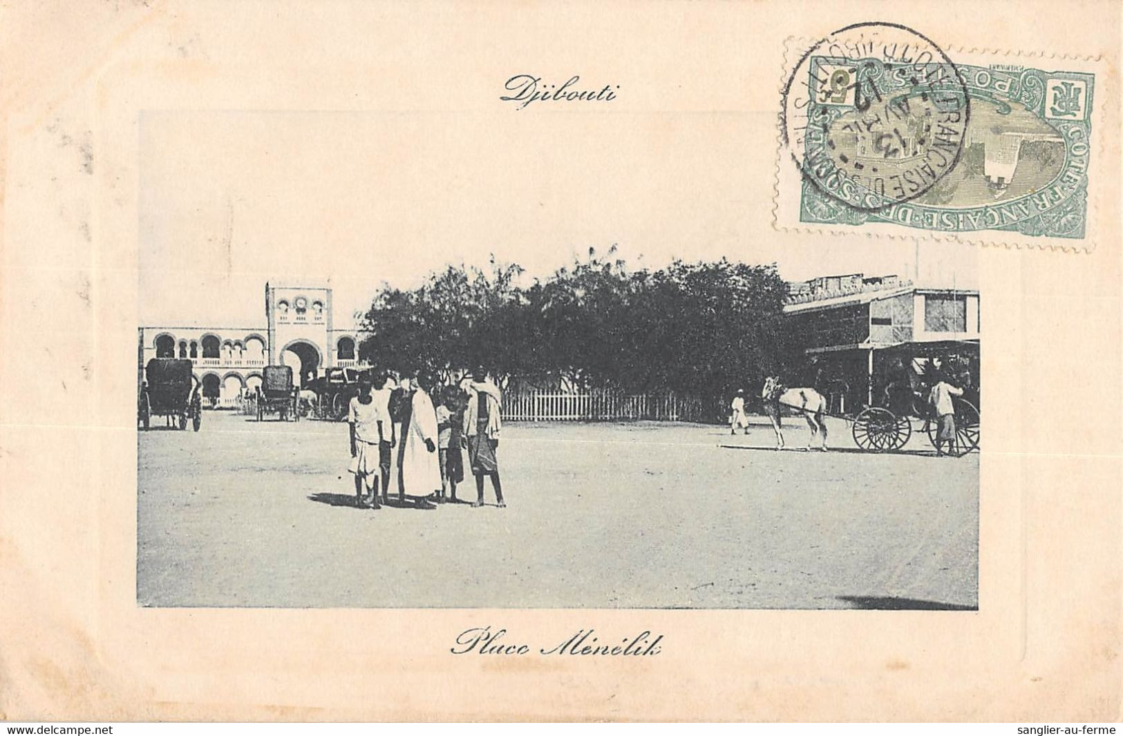 CPA DJIBOUTI PLACE MENELIK - Dschibuti