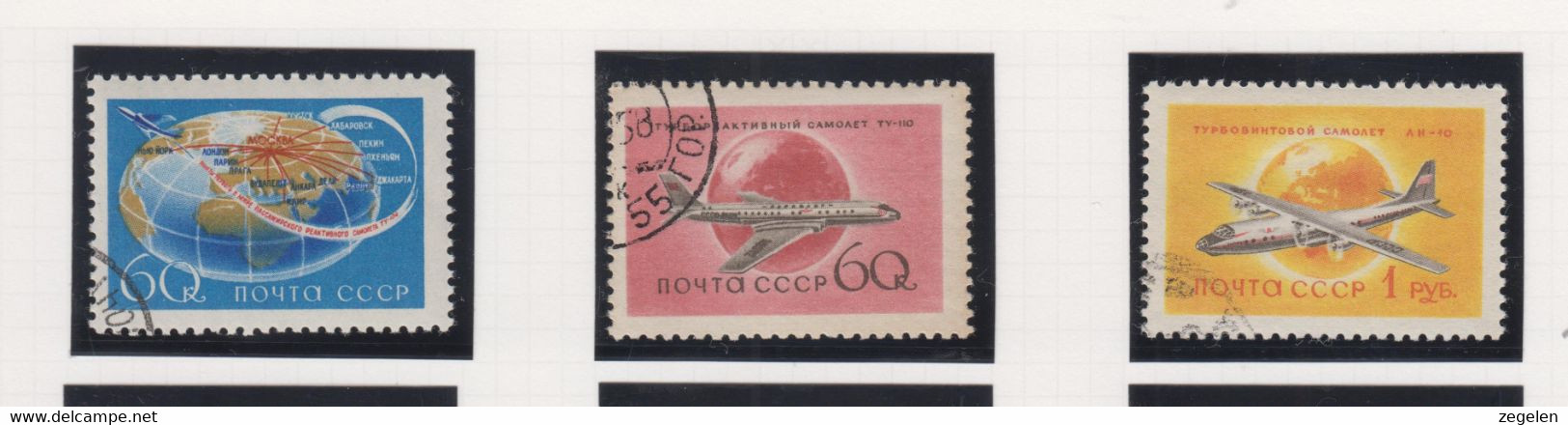 Sowjet-Unie Jaar 1958 Michel-nr. 2108A/2110A Gestempeld - Altri & Non Classificati