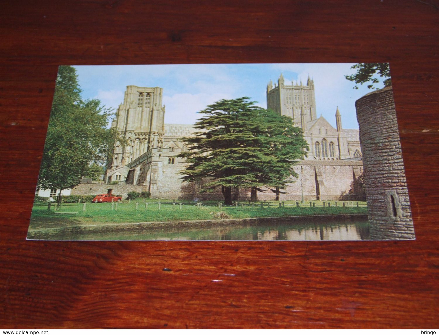 48077-                    THE MOAT AND WELLS CATHEDRAL - Wells