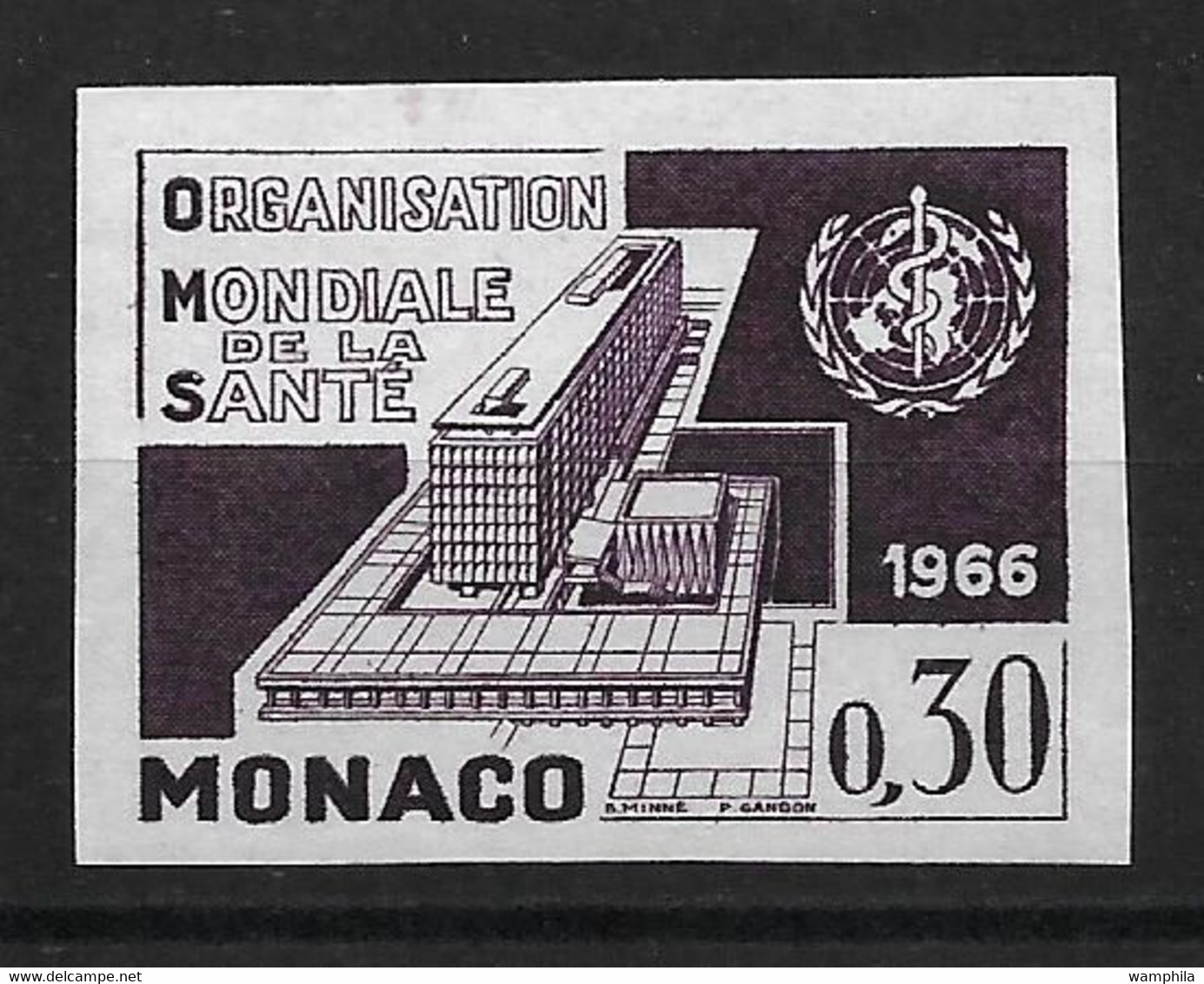 Monaco Essai Non Dentelé N°703**. O.M.S - Plaatfouten En Curiosa
