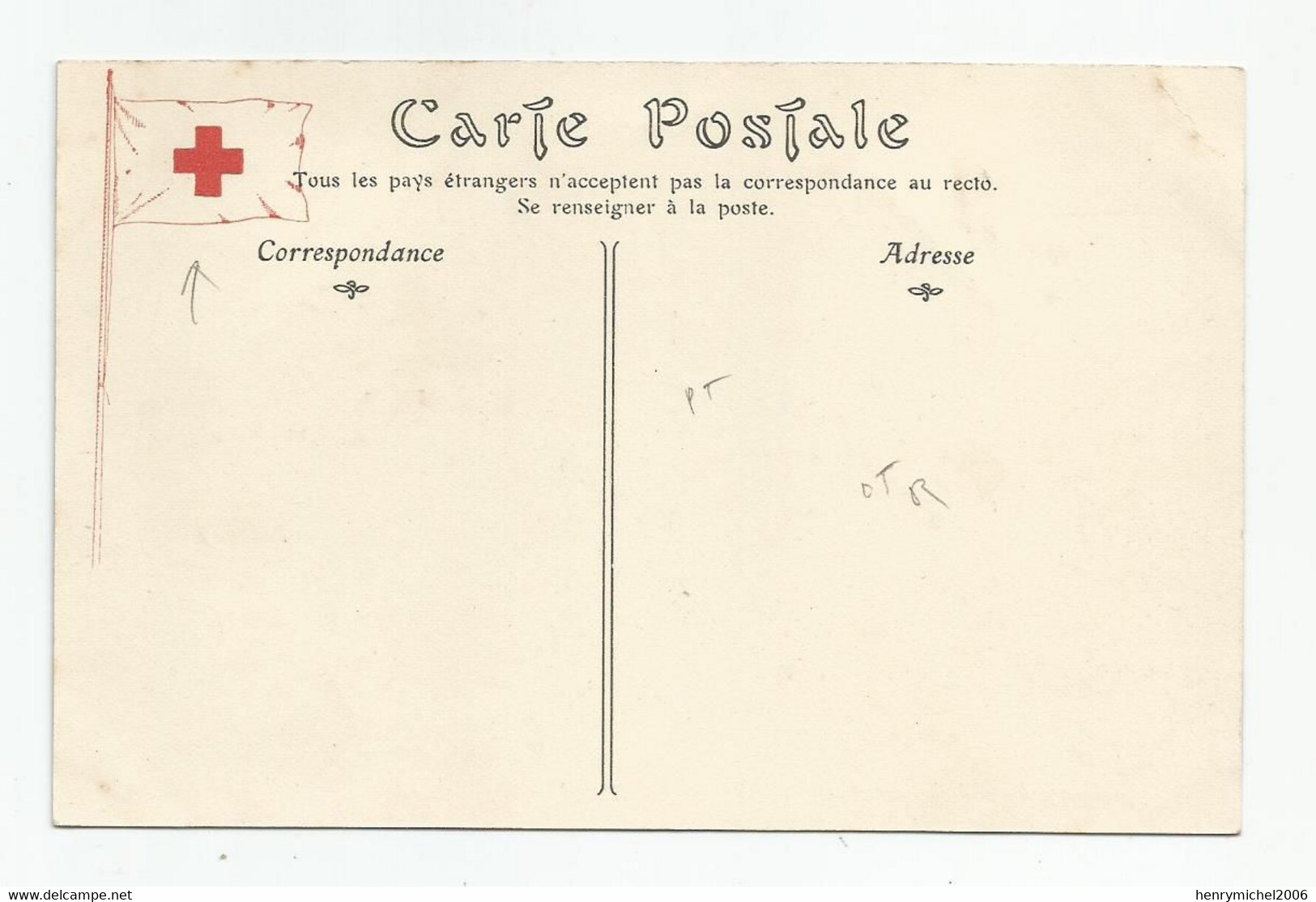 Cpa  Drapeau Croix Rouge Dos , Arrivée D'une Ambulance Et Répartition Des Malades Hopital De Marnia - Rode Kruis