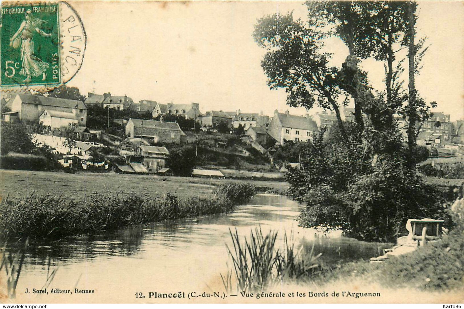 Plancoët * Vue Générale Du Village Et Les Bords De L'arguenon * Lavoir - Plancoët