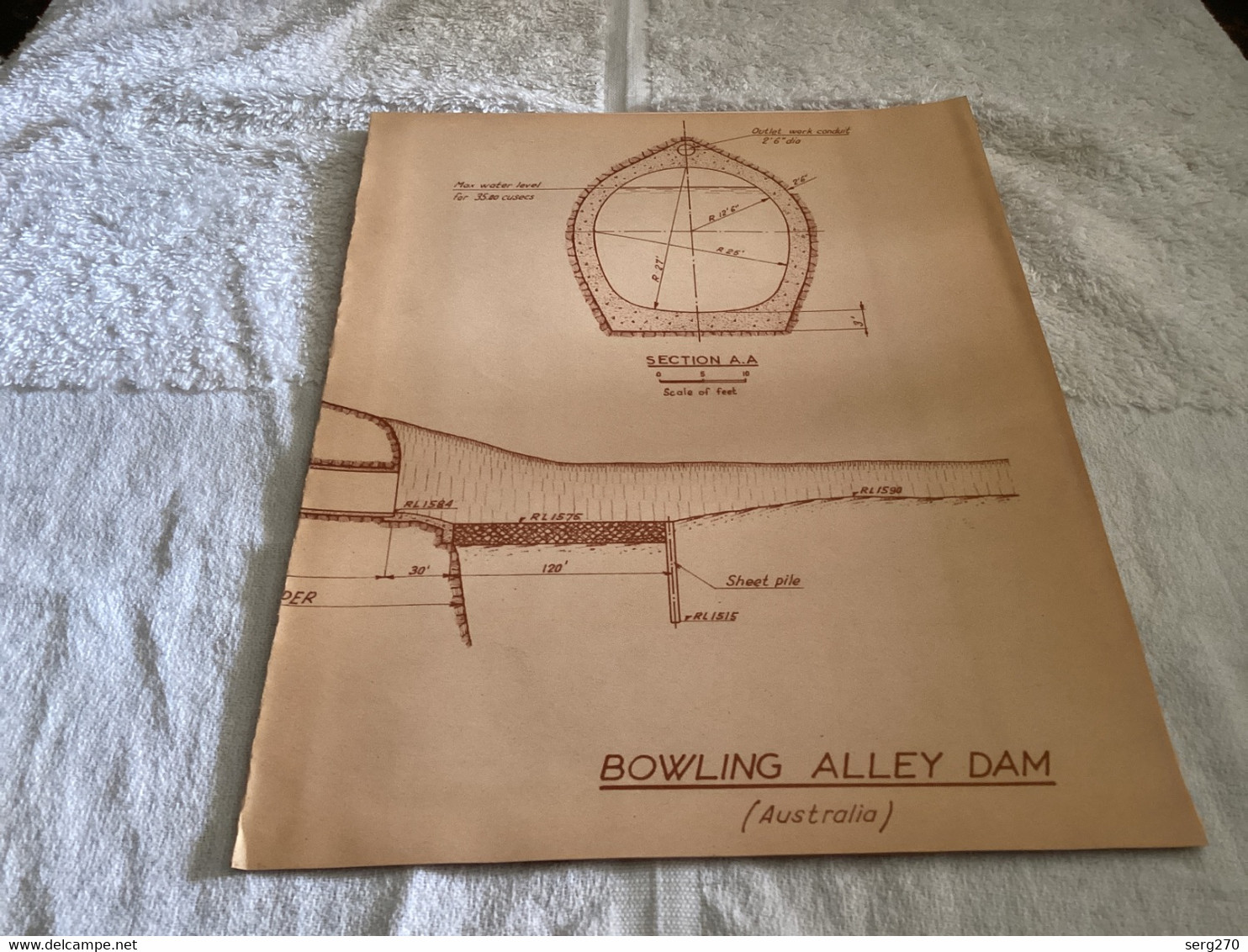 Plan Australia BOWLING ALLEY DAM (Australia) Barrage - Travaux Publics