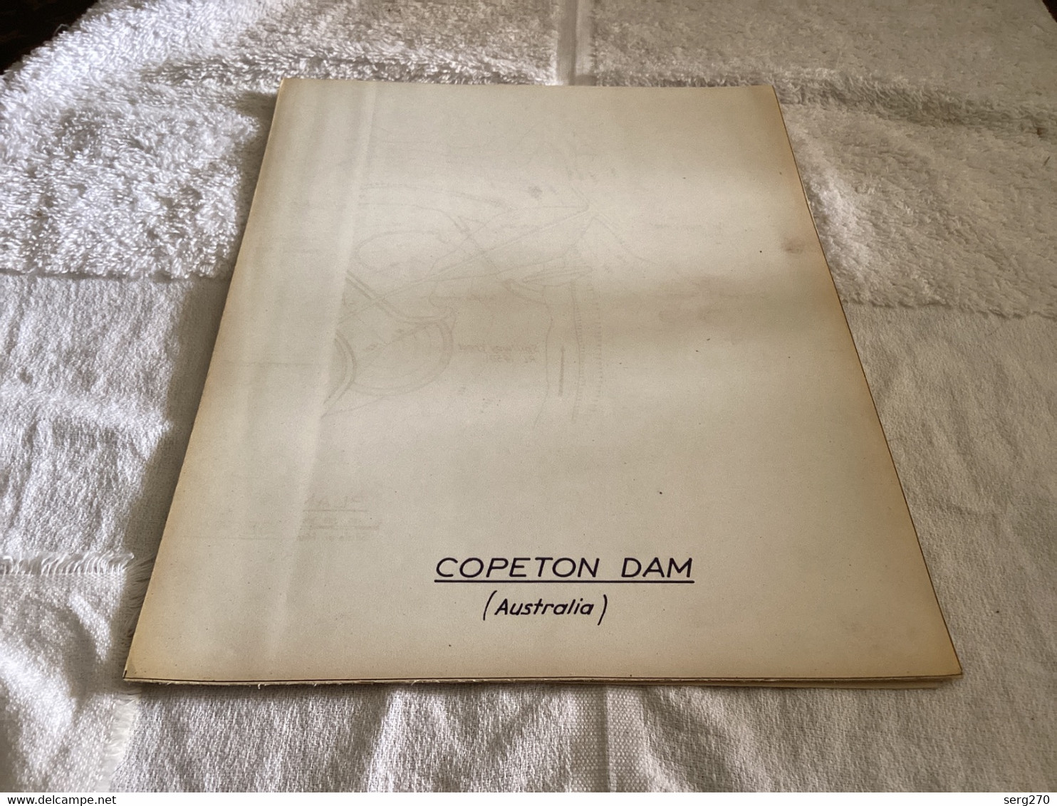 Dessin Plan De Barrage 1950 COPETON DAM (Australia) - Opere Pubbliche