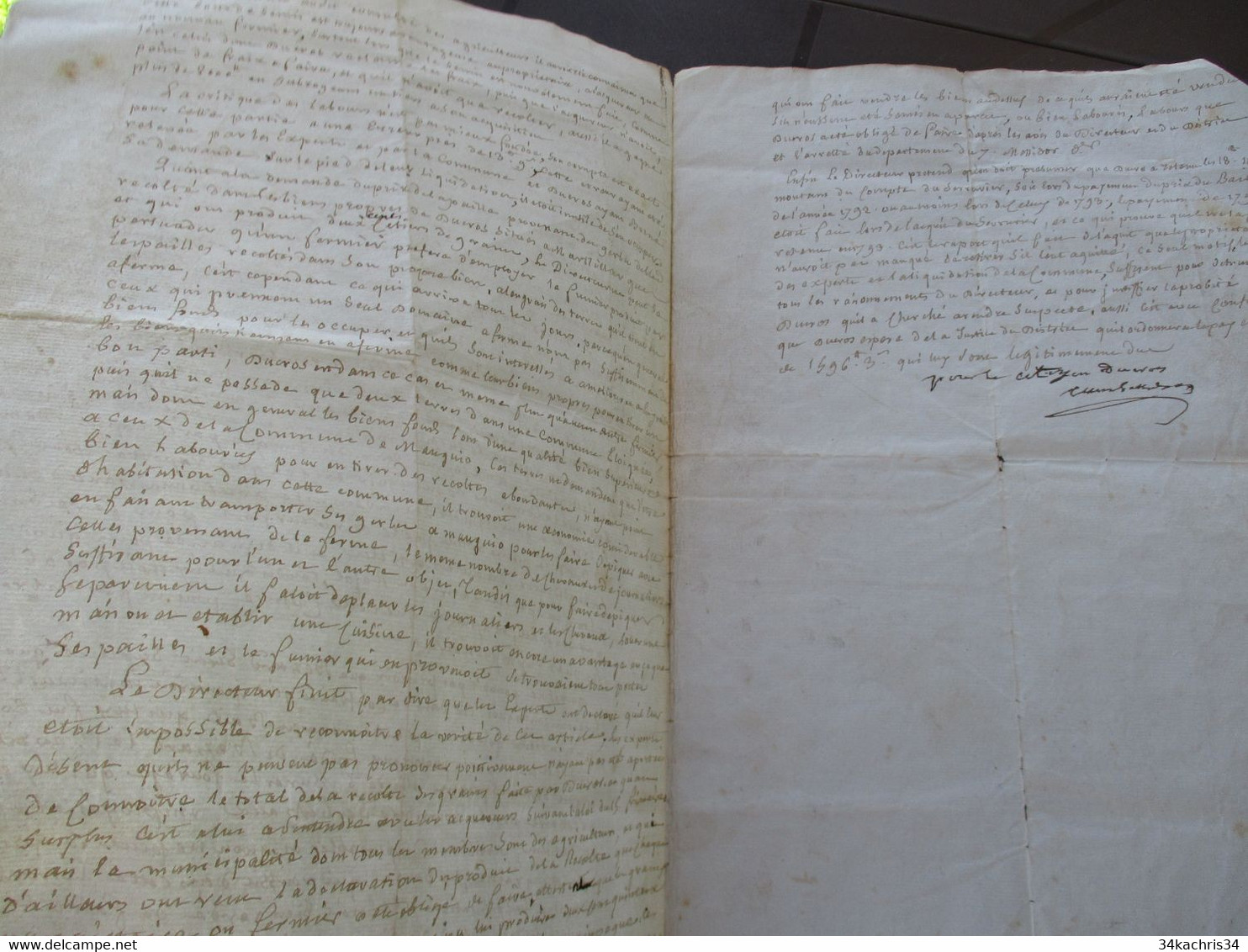 MAUGUIO  HERAULT 1696 Pièce 2p1/3 Signée Fermier Ducros Demande Des Paiements Et La Suite Est Donnée - Manuskripte