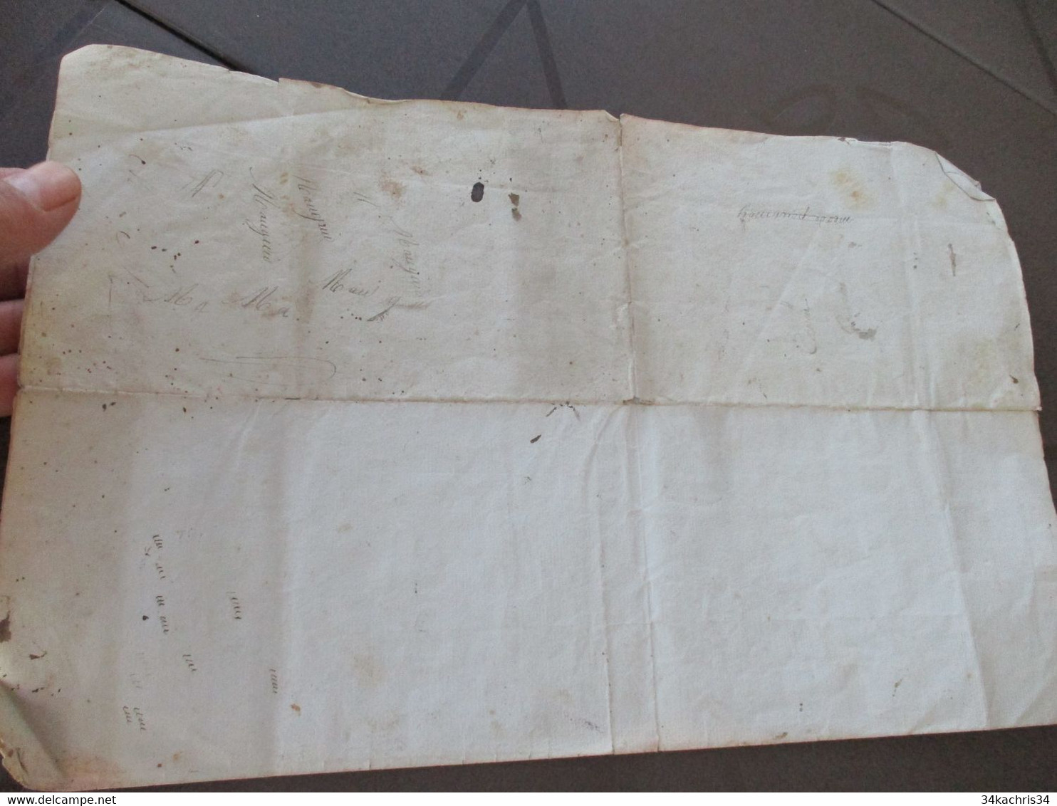 MAUGUIO  HERAULT 1696 Pièce 2p1/3 Signée Fermier Ducros Demande Des Paiements Et La Suite Est Donnée - Manuskripte