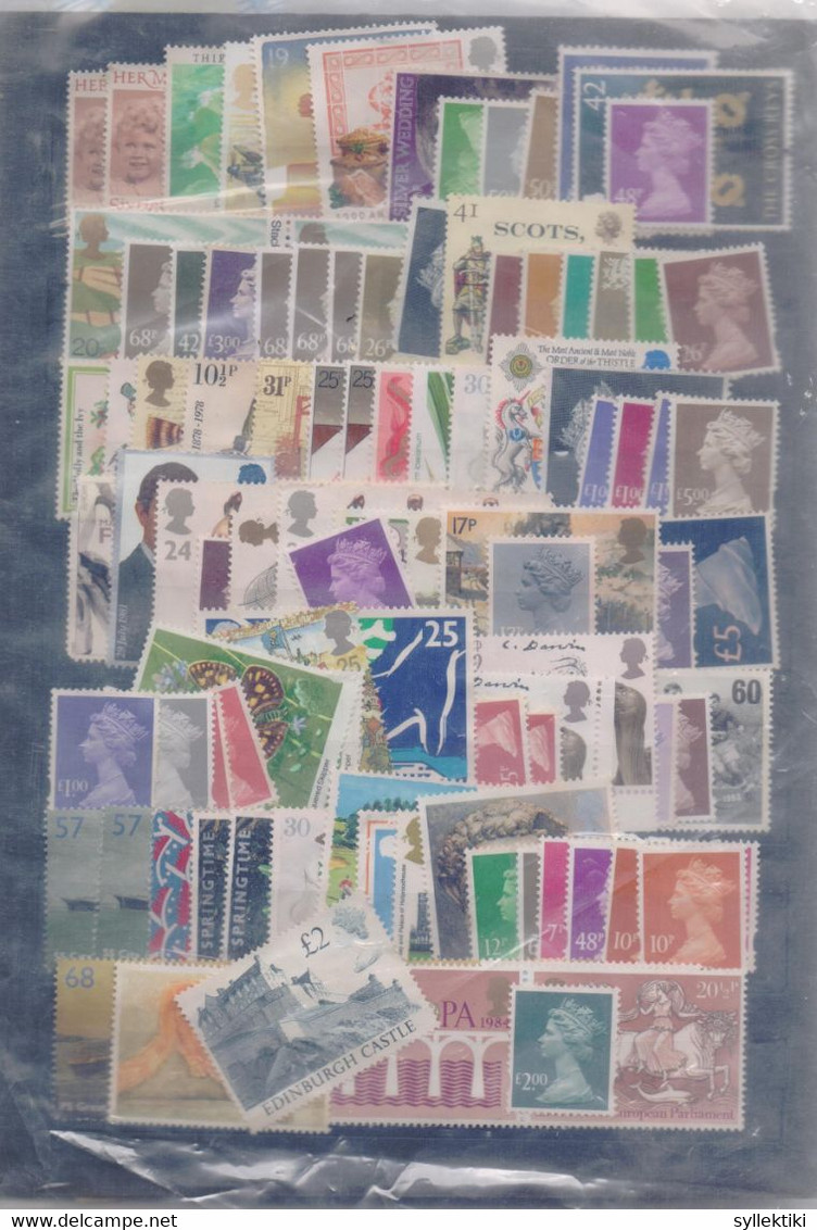 GREAT BRITAIN COLLECTION OF STAMPS ALL NO GUM POSTAGE USE FACE VALUE GBP 80-90 - Collections