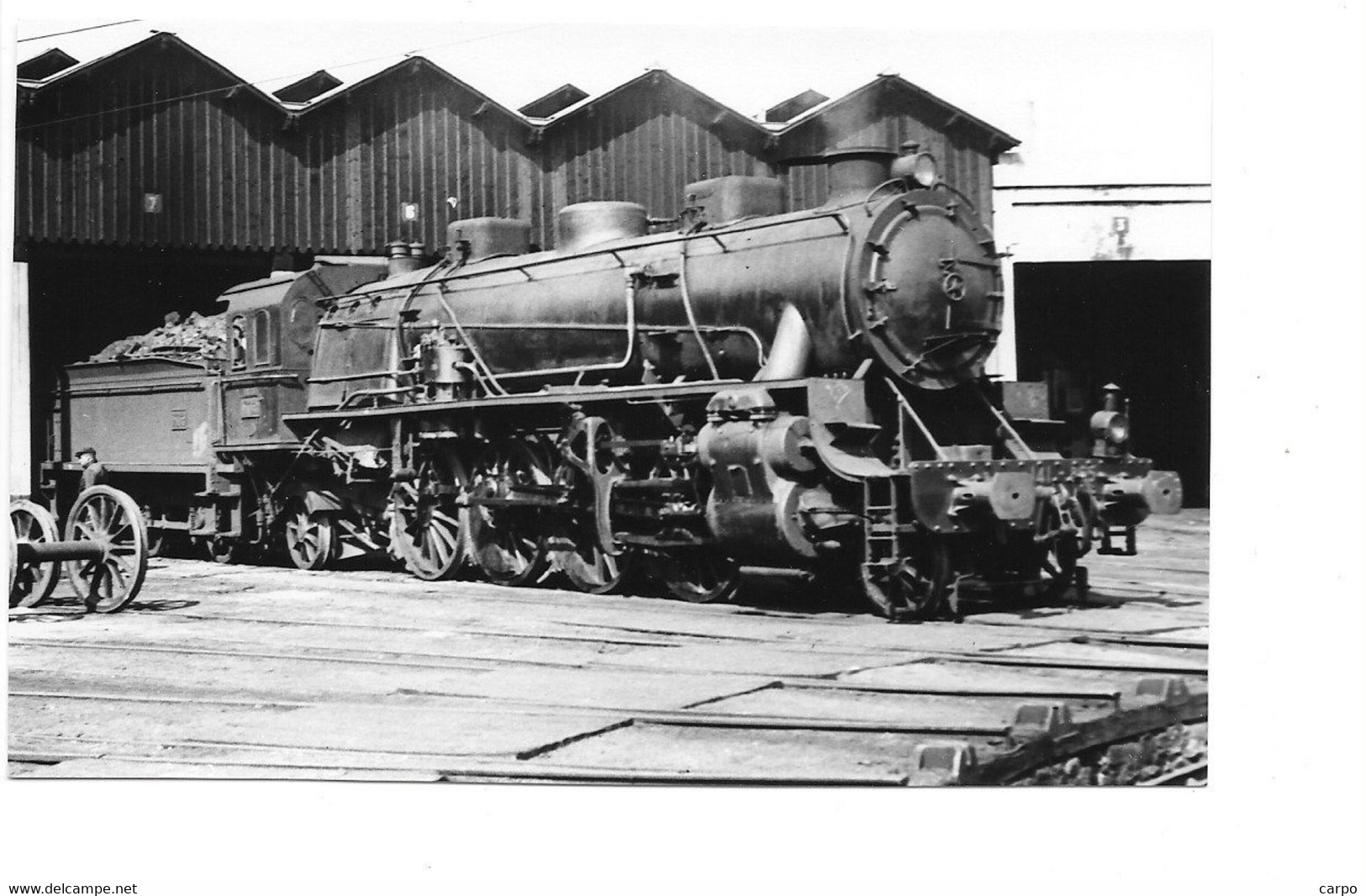 Carte Photo 9x14cm. - Photographie R. Perret - Locomotive, Train - Orléans, P.O-Midi  141...5 - Treinen