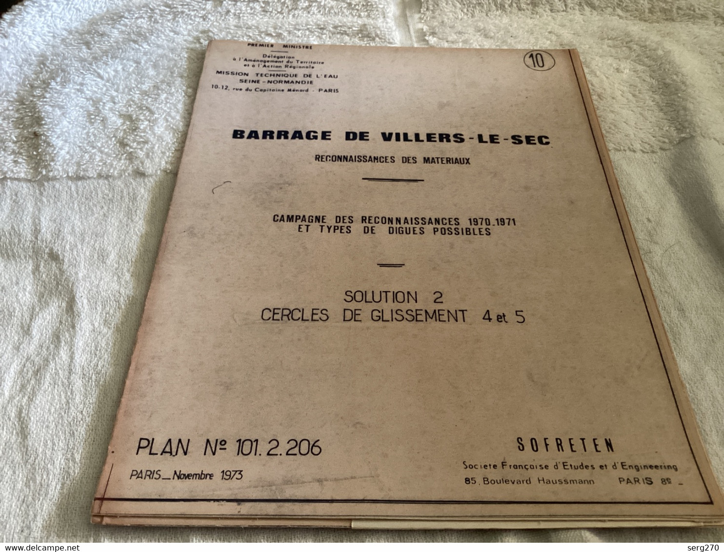 Dessin Plan De Barrage 1950 BARRAGE DE VILLERS-LE-SEC RECONNAISSANCES DES MATERIAUX - Public Works