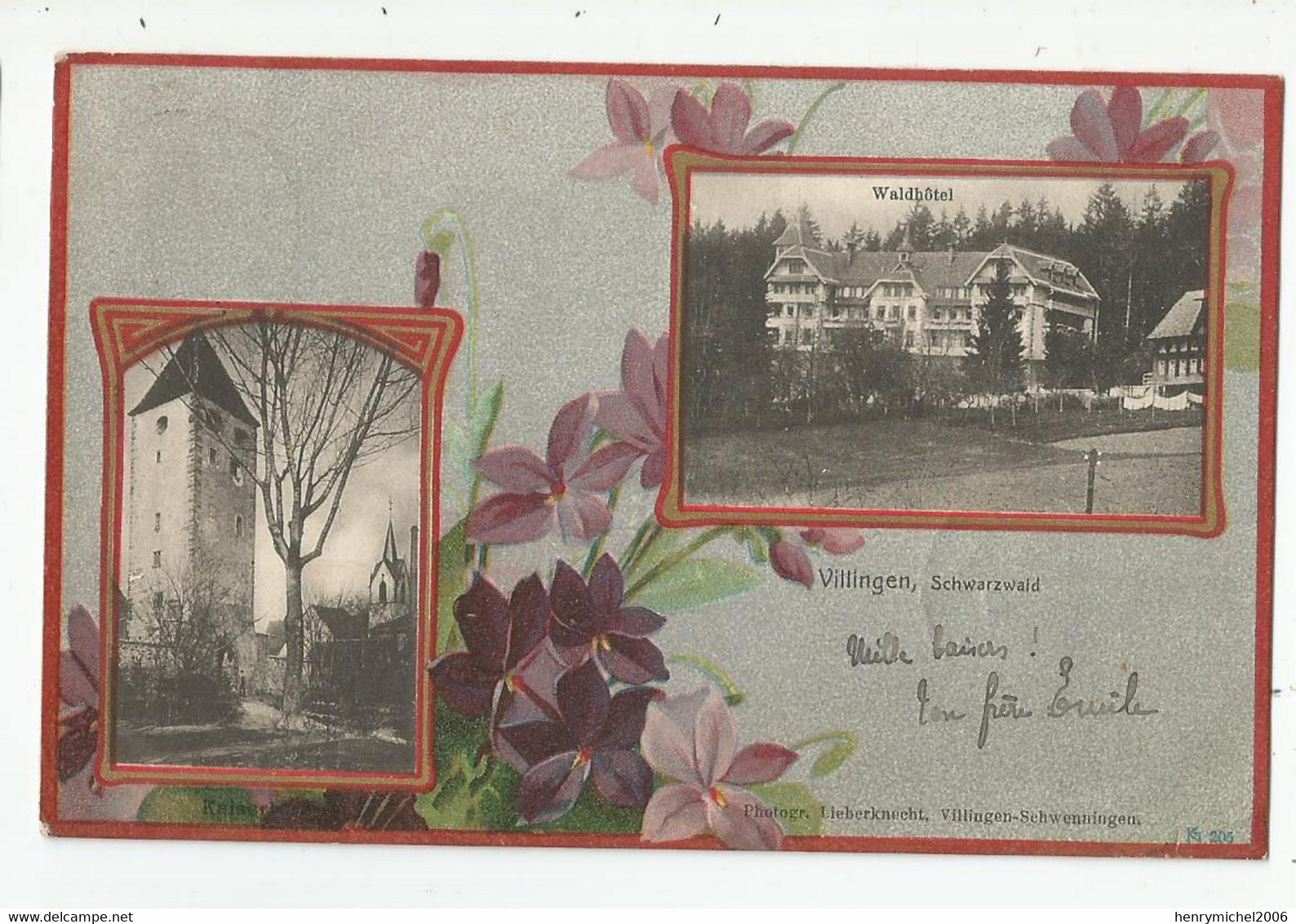 Allemagne Bw Villingen Waldhotel , Kaiser , Ed Lieberknecht , 1905 - Villingen - Schwenningen