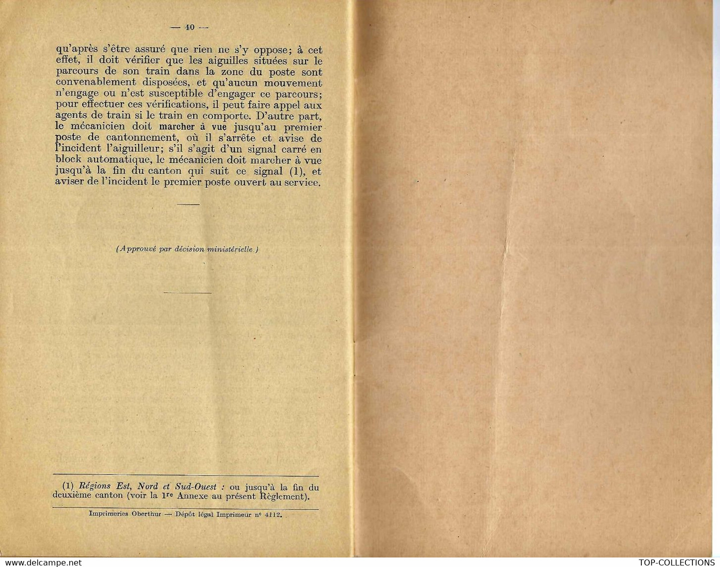 1951 Chemins de fer SUPERBE FASCICULE S.N.C.F. SNCF REGLEMENT GENERAL DE SECURITE SIGNALISATION VOIR SCANS