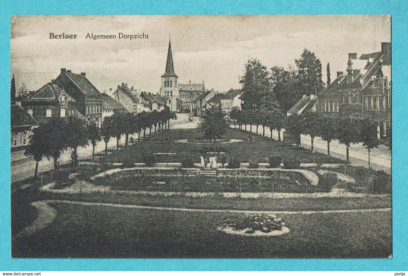 * Berlaar - Berlaer (Antwerpen - Anvers) * (Uitgeefster Juff. V.d. Broeck) Algemeen Dorpzicht, église, Parc, Old, Rare - Berlaar