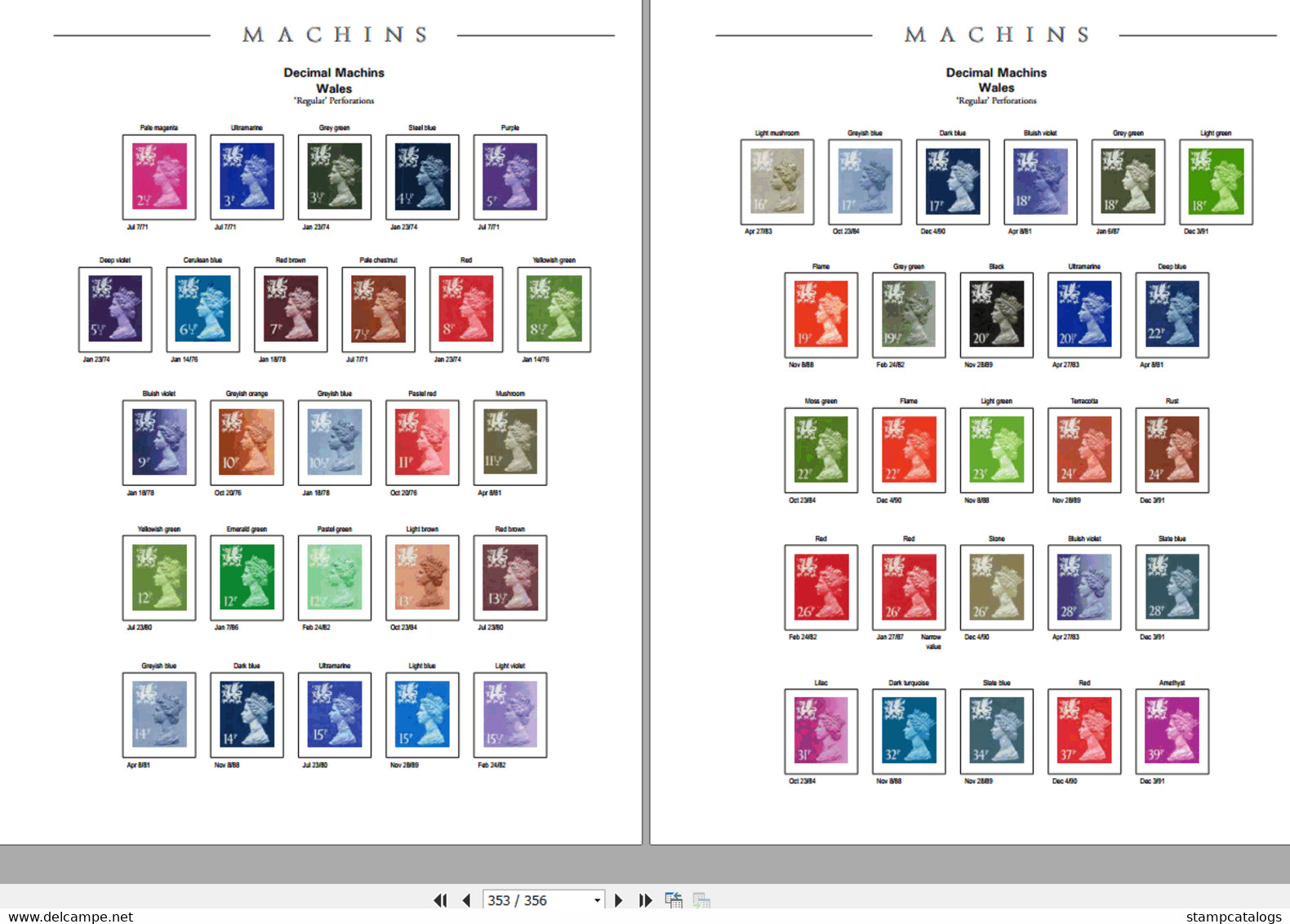 GREAT BRITAIN Stamp Catalogue. MACHIN Definitives. Digital In PDF - Gran Bretaña