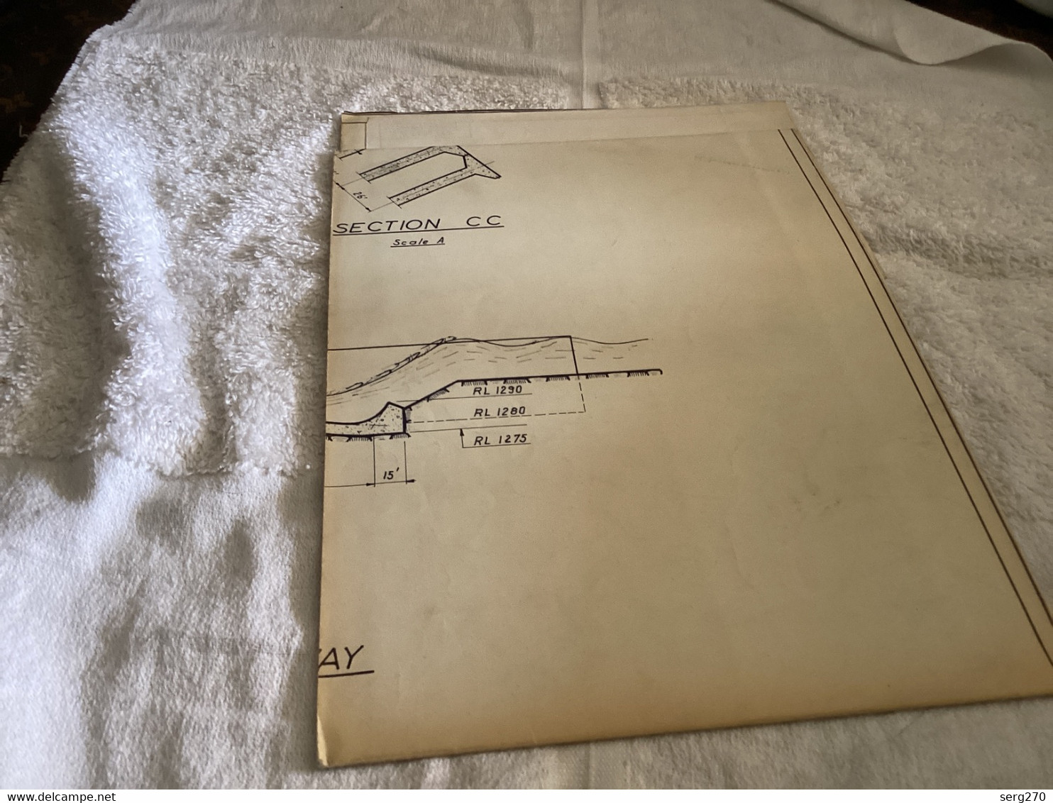 Plan Topographique Dessin Manille River Dam Site  Australia 1969 WATER CONSERVATION & IRRIGATION COMMISSION MANILLA RIVE - Public Works