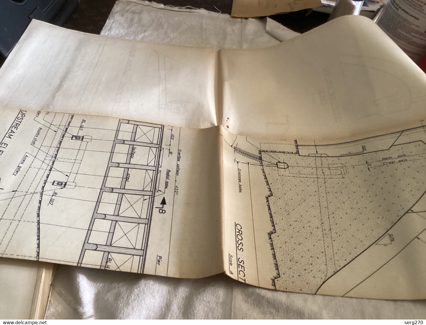 Plan Topographique Dessin Manille River Dam Site  Australia 1969 WATER CONSERVATION & IRRIGATION COMMISSION MANILLA RIVE - Arbeitsbeschaffung