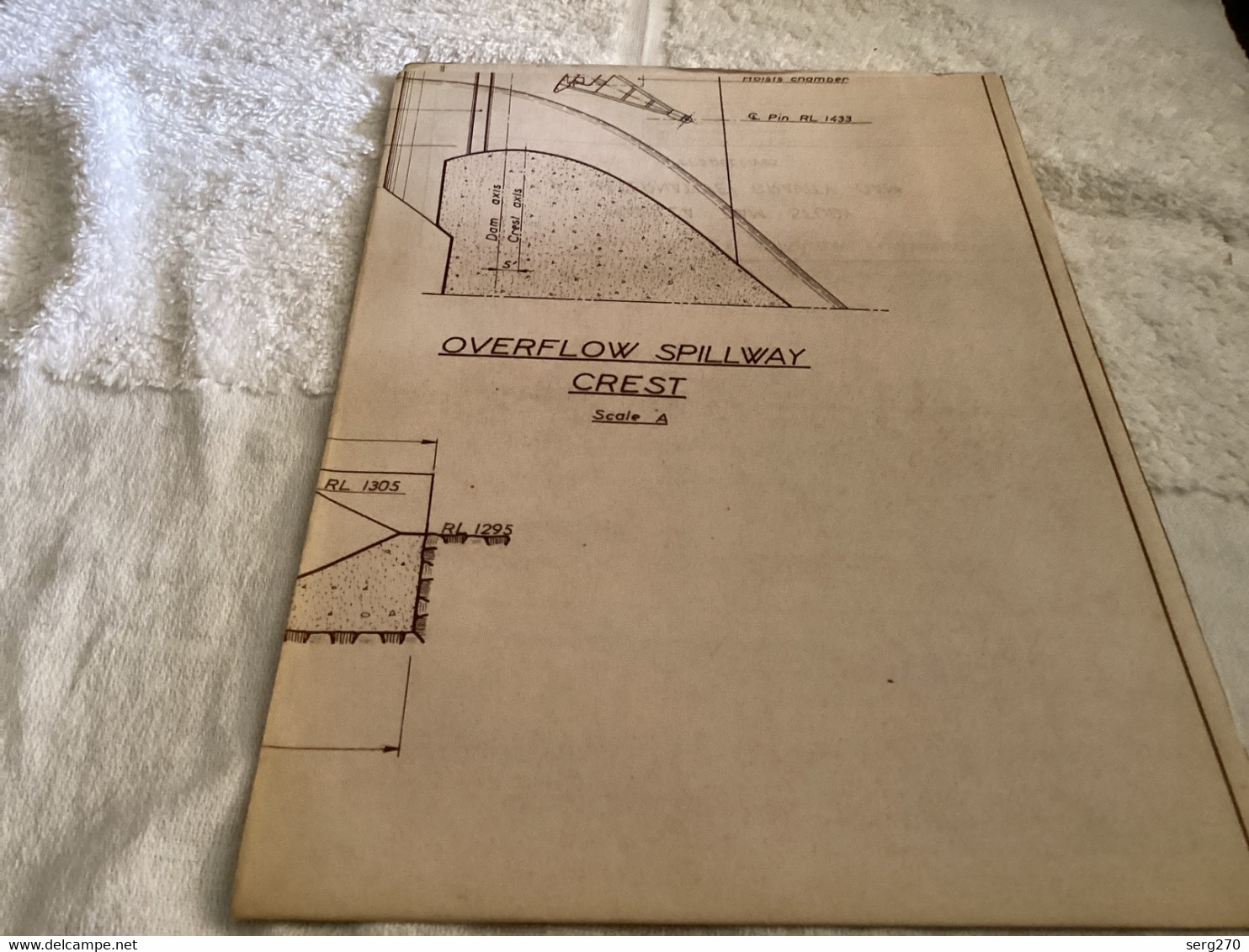 Plan Topographique Dessin Manille River Dam Site  Australia 1969 WATER CONSERVATION & IRRIGATION COMMISSION MANILLA RIVE - Public Works