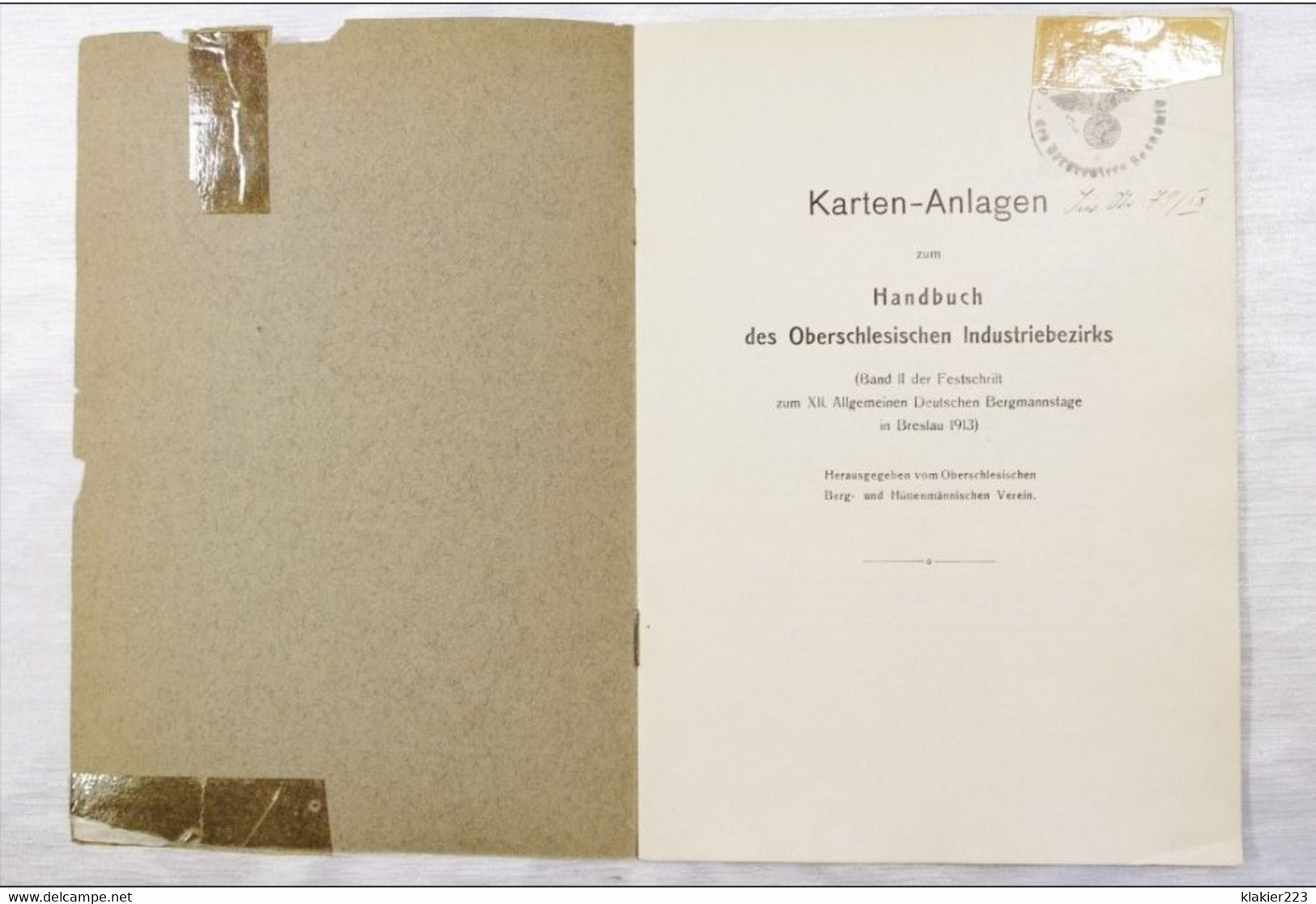 Karten-Anlagen Zum Handbuch Der Oberschlesischen Industriebezirks / Breslau 1913 - Wereldkaarten