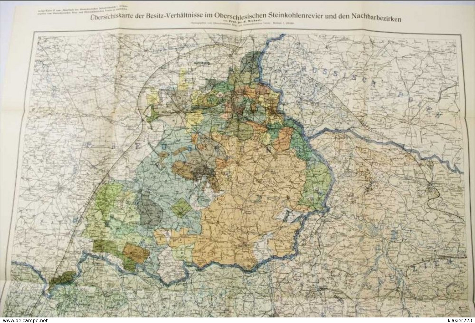 Karten-Anlagen Zum Handbuch Der Oberschlesischen Industriebezirks / Breslau 1913 - Landkarten