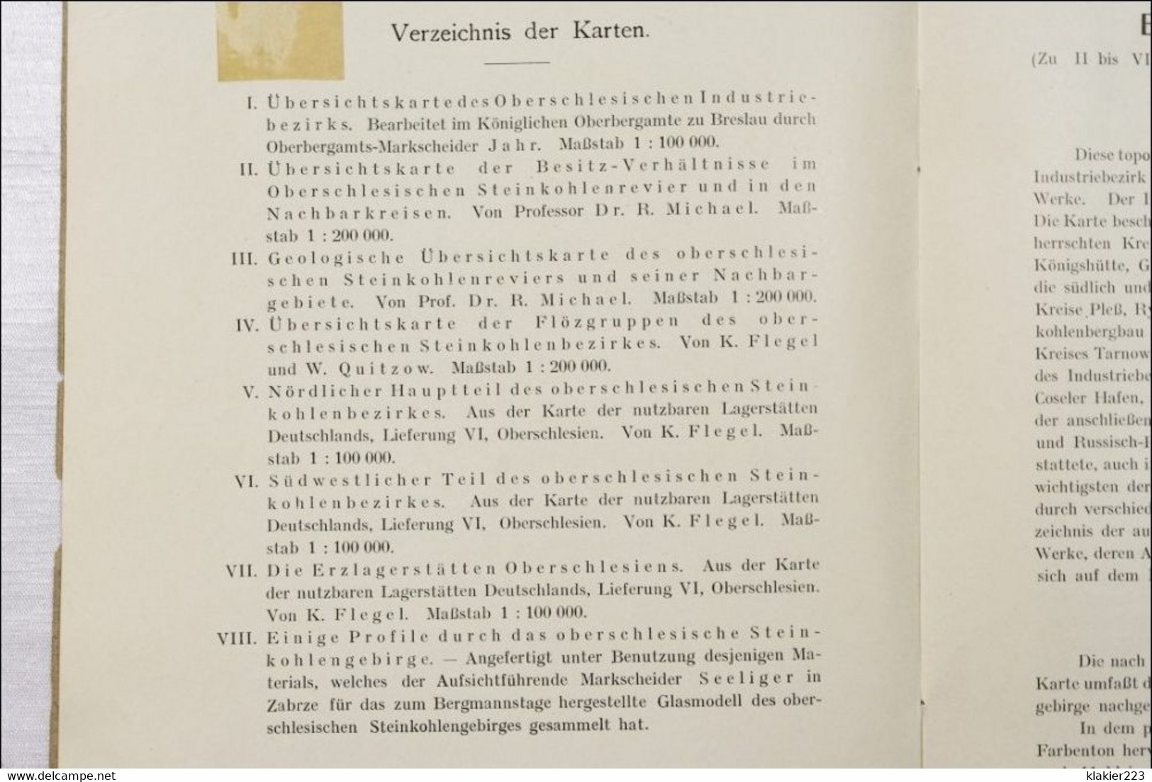 Karten-Anlagen zum Handbuch der Oberschlesischen Industriebezirks / Breslau 1913