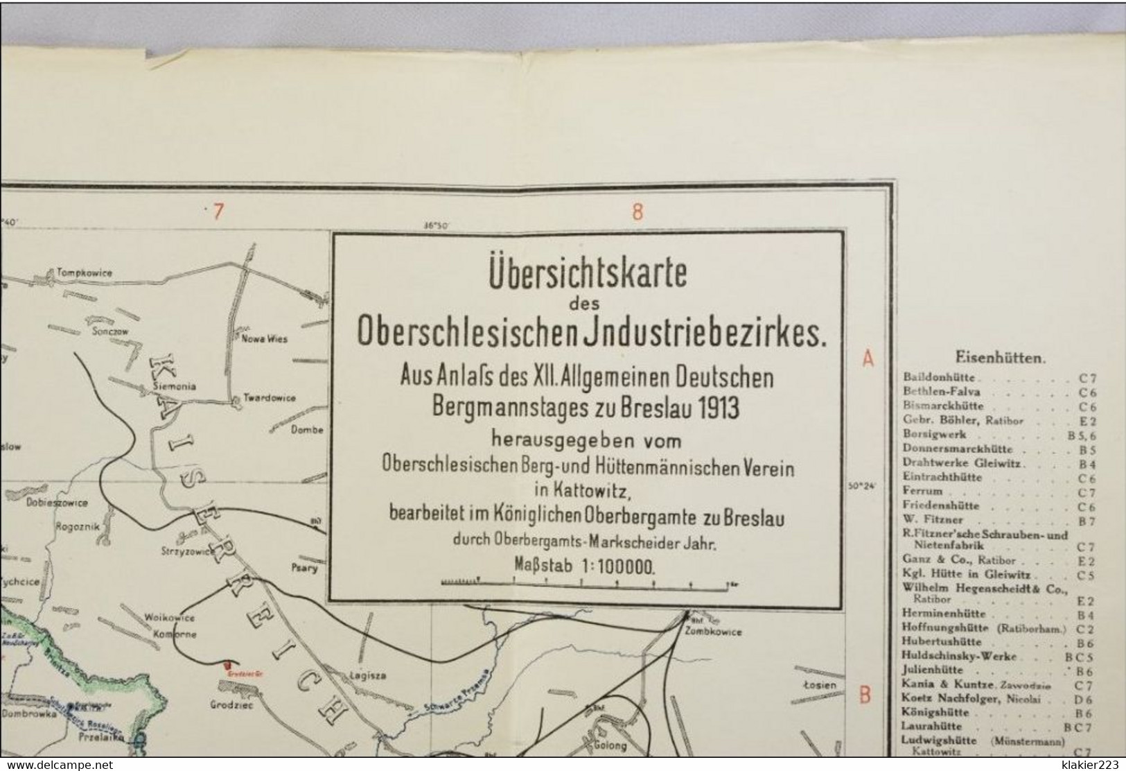 Karten-Anlagen zum Handbuch der Oberschlesischen Industriebezirks / Breslau 1913