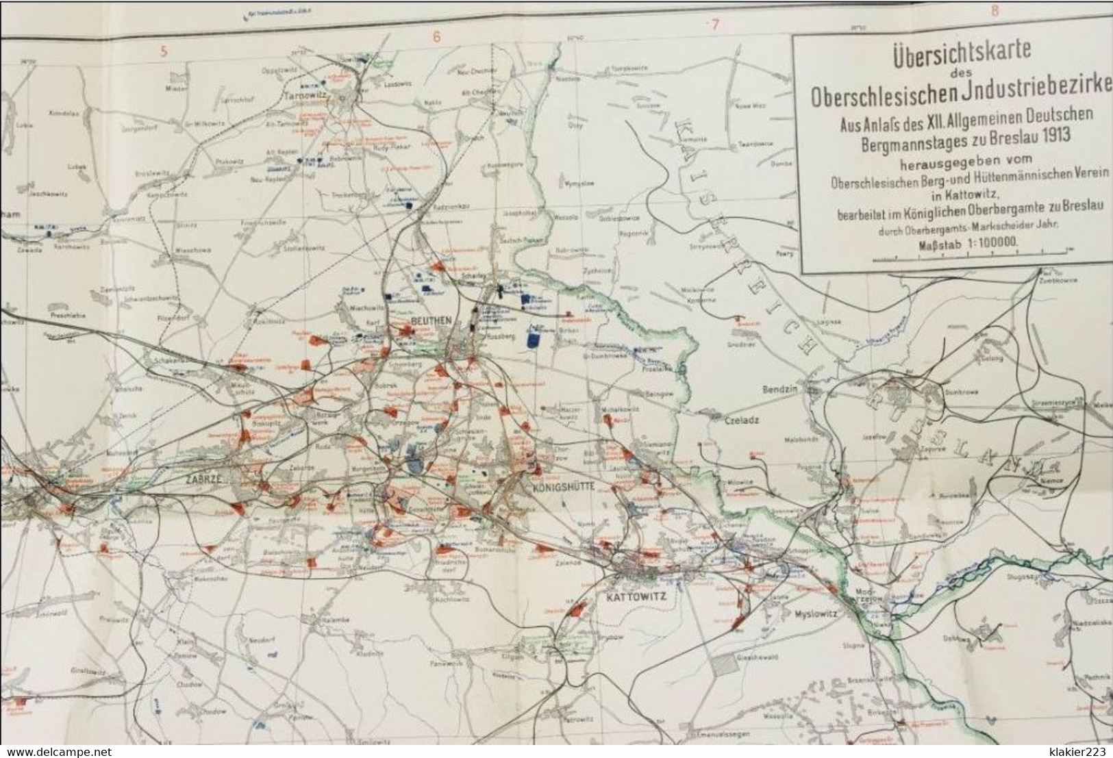 Karten-Anlagen zum Handbuch der Oberschlesischen Industriebezirks / Breslau 1913