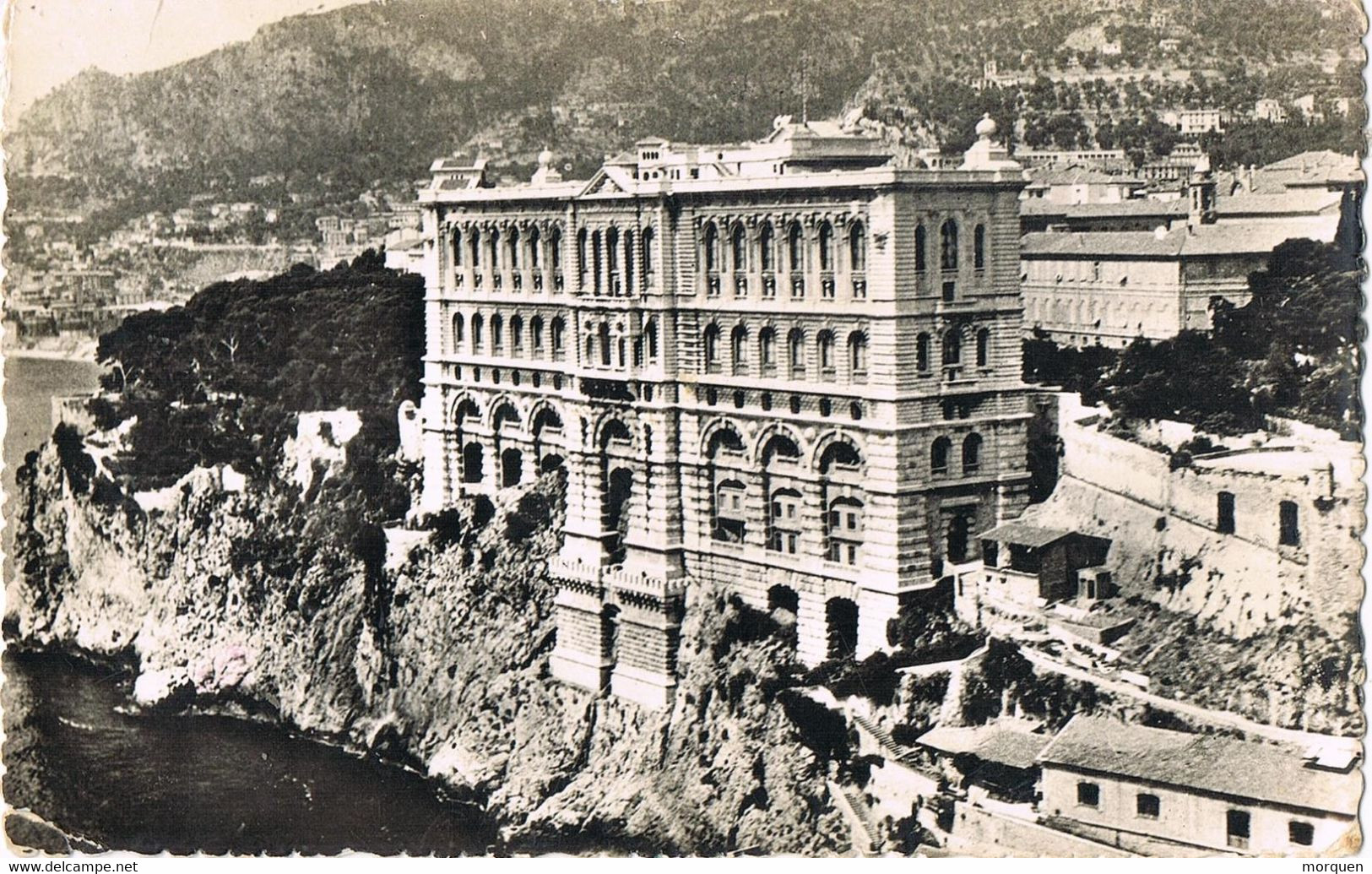 45423. Postal MONTECARLO (Monaco) 1972. Flamme Couronne Du Blason Mediterranee. Museo Oceanografico - Lettres & Documents
