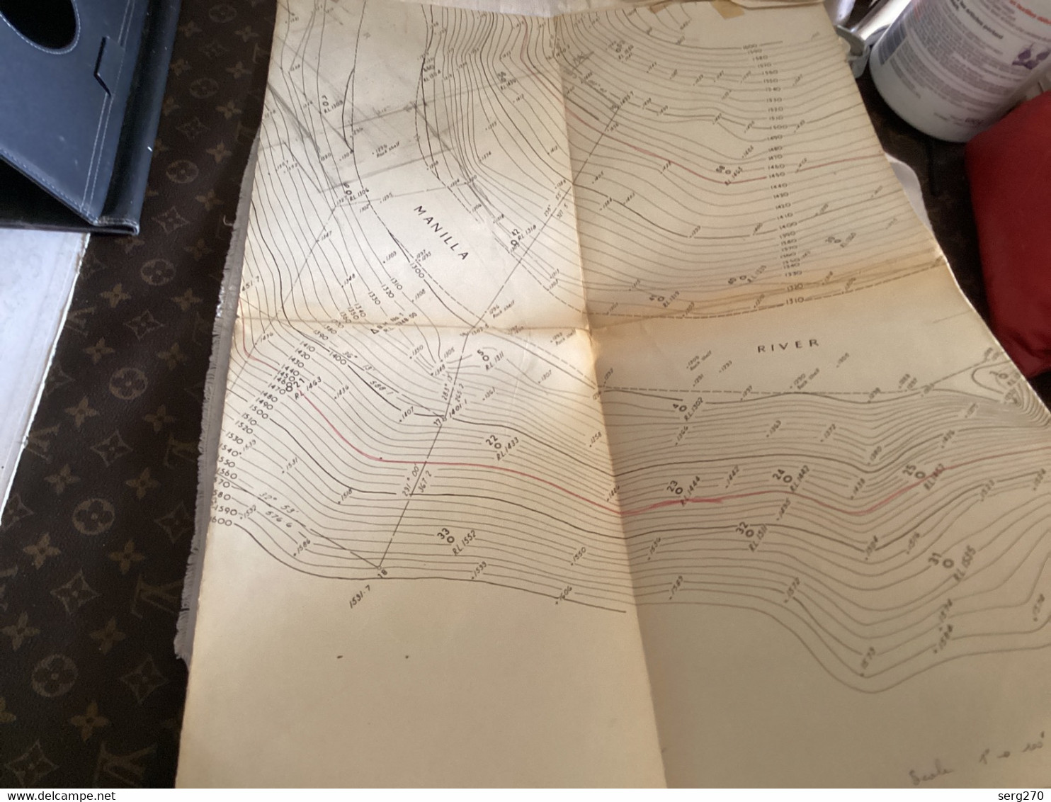 Plan Topographique Dessin Manille Dam S Dam Site  Australia 1969 WATER CONSERVATION & IRRIGATION COMMISSION MANILLA RIVE - Publieke Werken