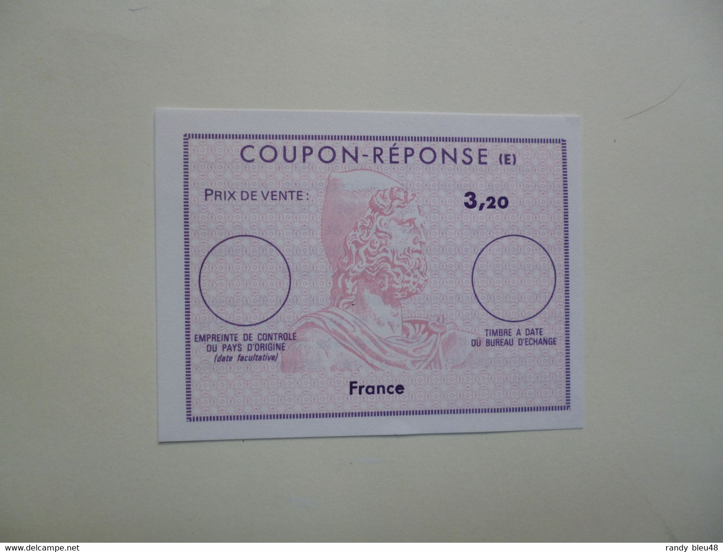 COUPON REPONSE ( E )  -  FRANCE  -  Neuf  -   3,20 Francs - Reply Coupons