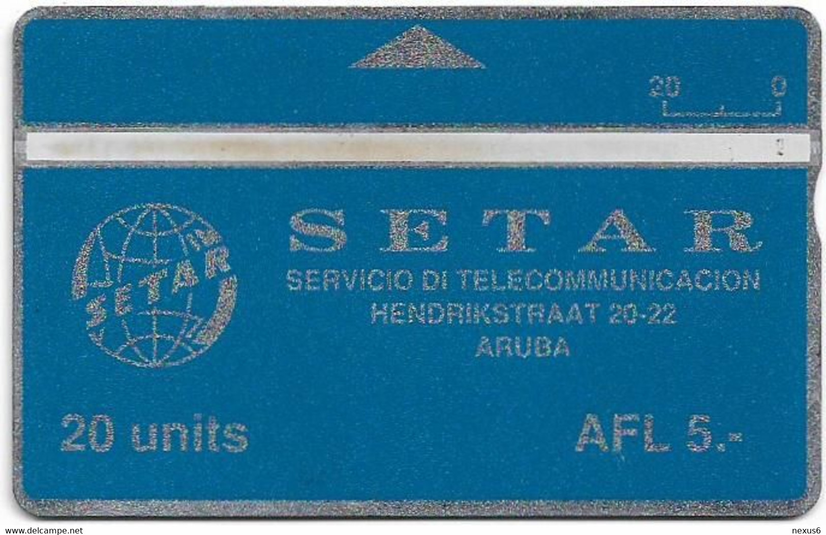 Aruba - Setar - L&G - Definitives - Blue & Silver - 251A - 1992, 20U, Used - Aruba