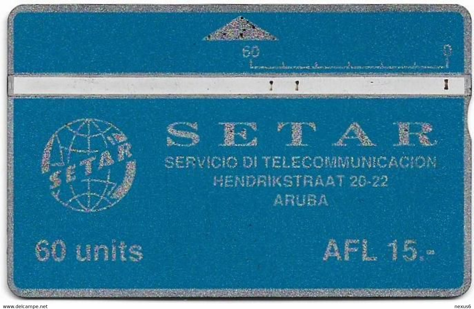 Aruba - Setar - L&G - Definitives - Blue & Silver - 110A - 10.1991, 60U, Used - Aruba