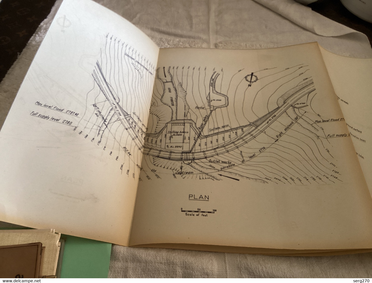 Plan Topographique Dessin Barrage De CARCOAR DAM (Australia) - Arbeitsbeschaffung