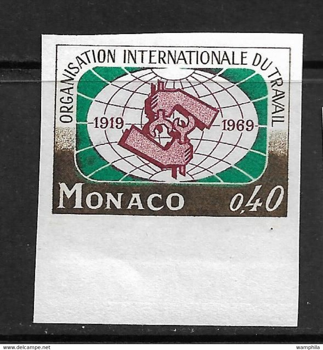 Monaco Essai Non Dentelé N°806**, Centenaire De L'O.I.T. - Errors And Oddities