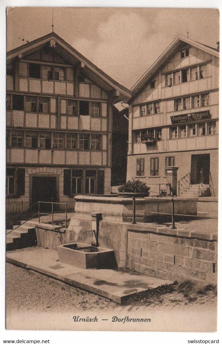 URNÄSCH Dorfbrunnen Gasthaus Metzgerei Z. Alten Bären No. 12 - Urnäsch