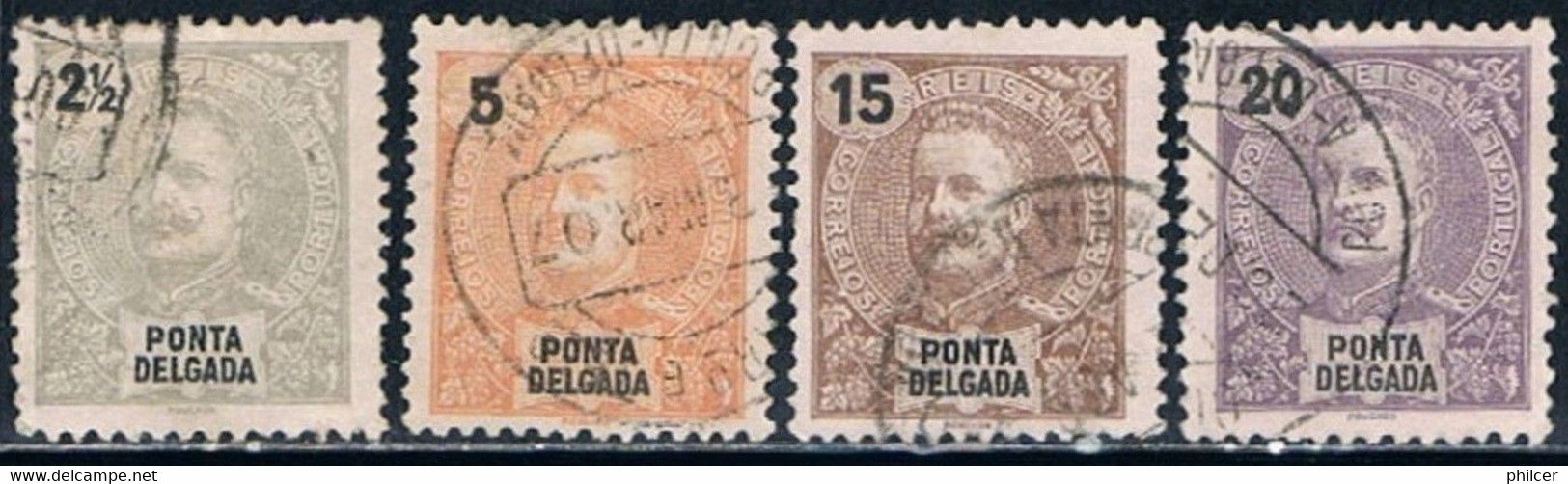 Ponta Delgada, 1897, # 13/4, 16/7, MH - Ponta Delgada