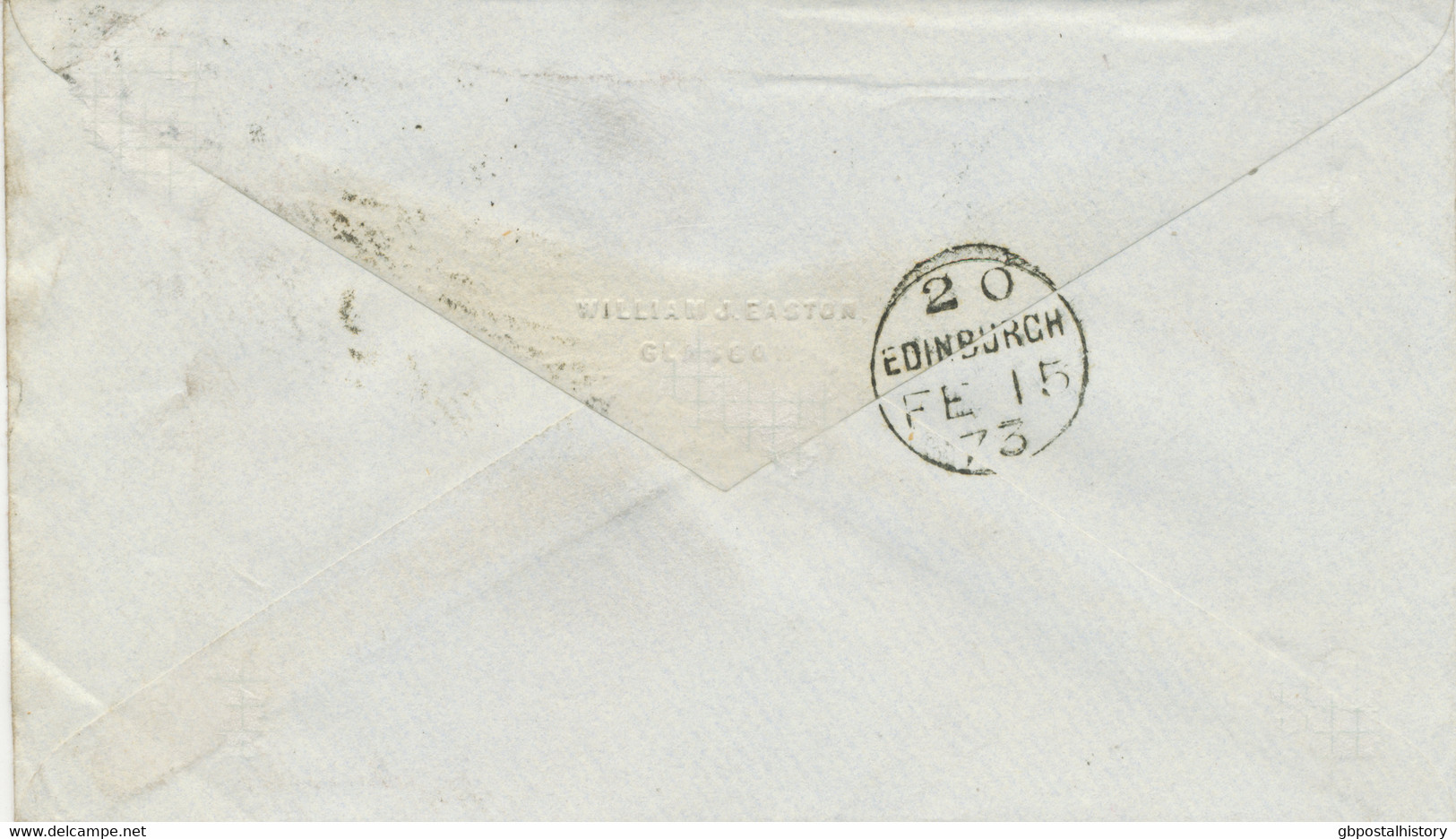 GB „159 / GLASGOW“ Scottish Duplex (4 Bars With Same Length, Time Code „8 Ω “, Datepart 19mm) On Superb Cover With QV 1d - Lettres & Documents