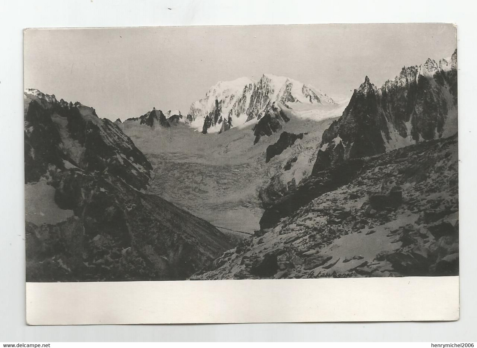 74 Massif Du Mont Blanc Au Lever Du Soleil Après Une Chute De Neige Au Refuge Du Couvercle Ed Laulagnet Marseille - Chamonix-Mont-Blanc