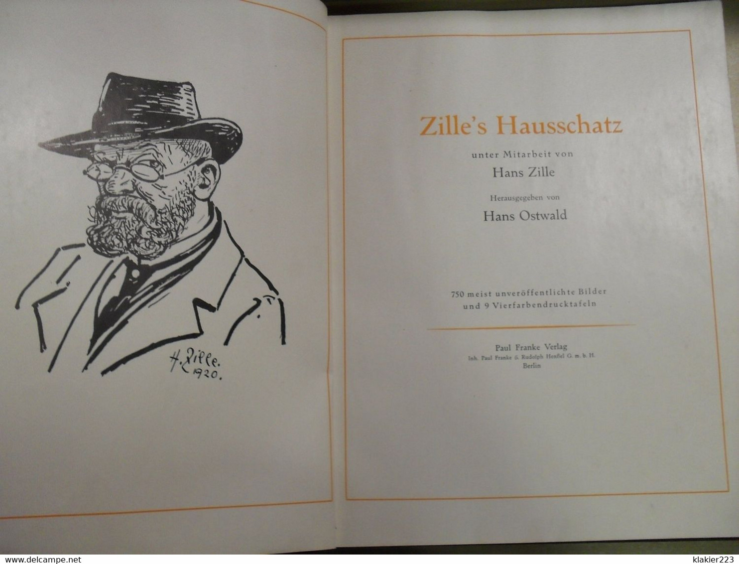 Hans Ostwald - Zille's Hausschatz / 1931 - Pittura & Scultura